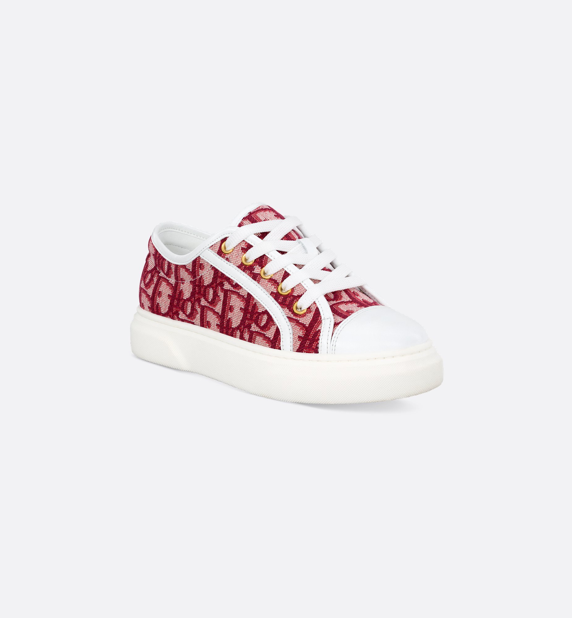 Kids' Low-Top Sneaker Red Dior Oblique Jacquard | DIOR Kids' Low-Top Sneaker Red Dior Oblique Jacquard | DIOR