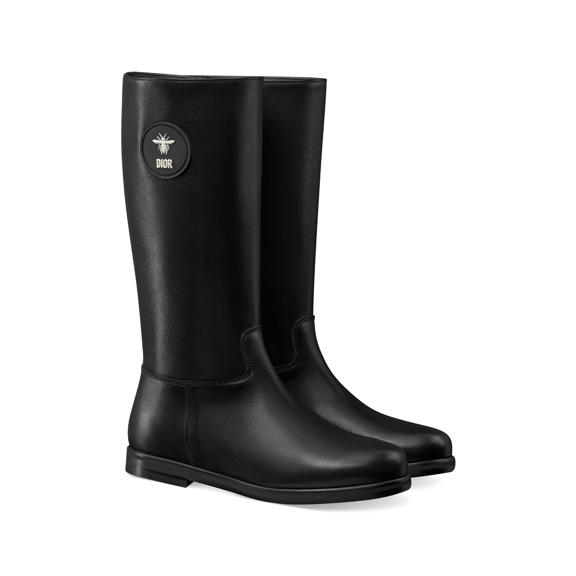 Stiefel für Kinder Kalbsleder in Schwarz E03