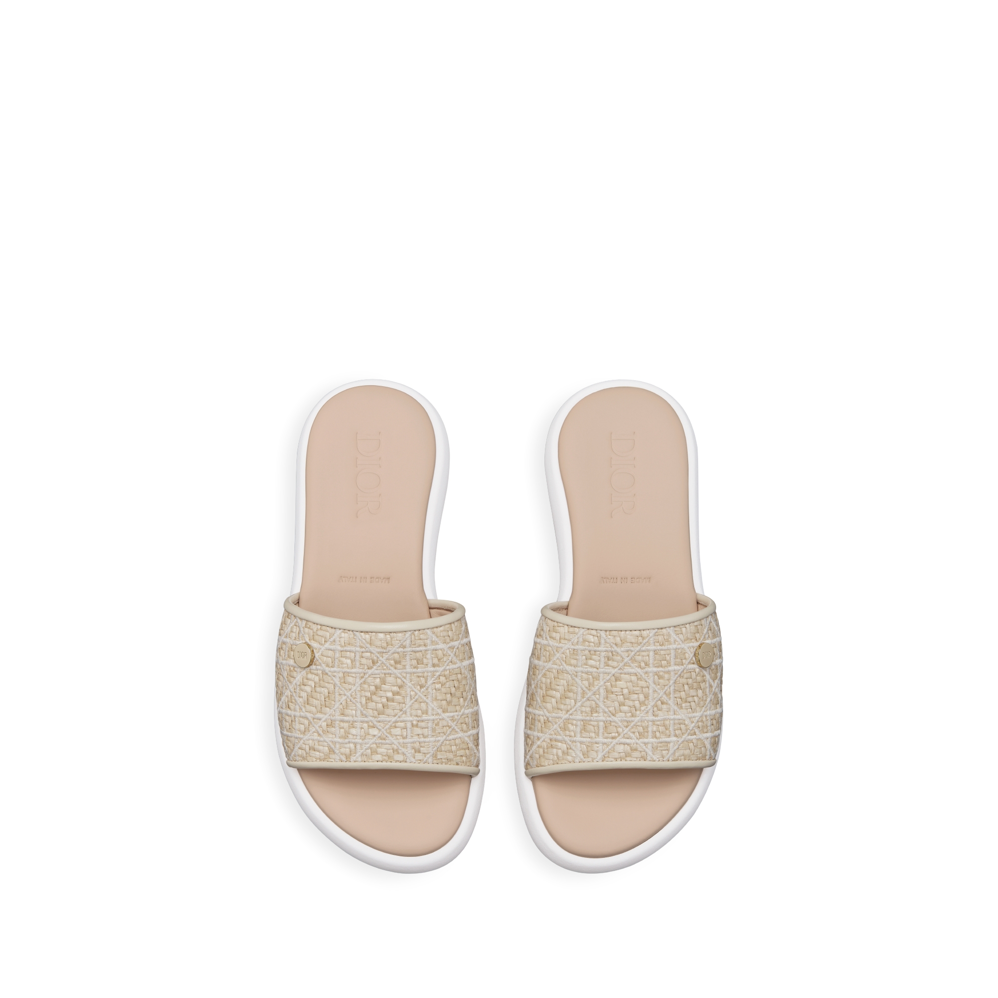 Kids' Slide Natural Raffia-Effect Cannage Fabric E06