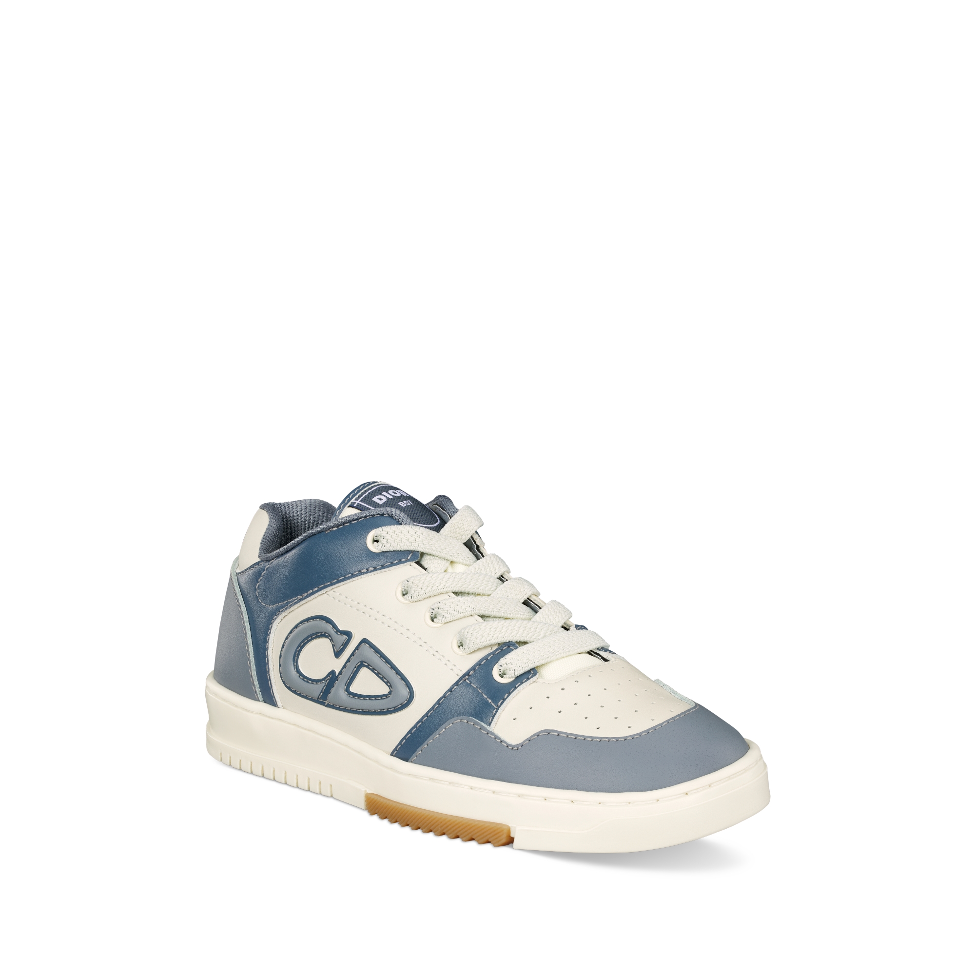 Little Kids' B57 Dribble Low-Top Sneaker Cream, Blue and Light Blue Smooth Calfskin E03