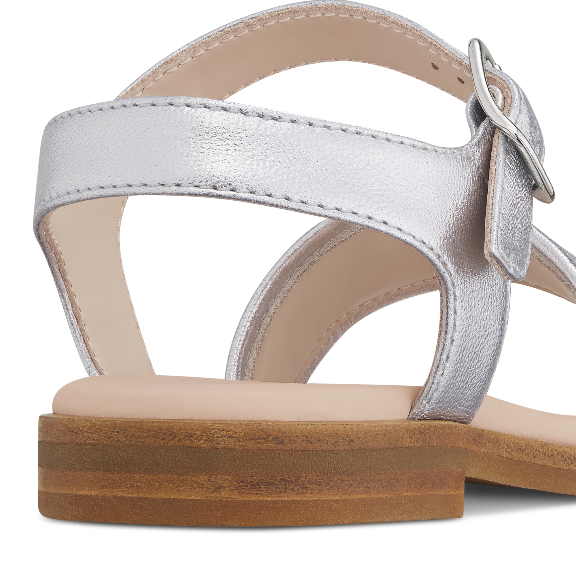 Baby Sandal Silver-Tone Cannage Calfskin E09