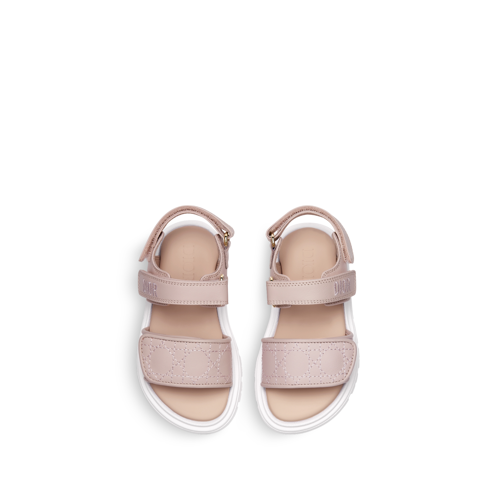 صندل للأطفال الرضّع جلد العجل باللون الزهري الخافت E06