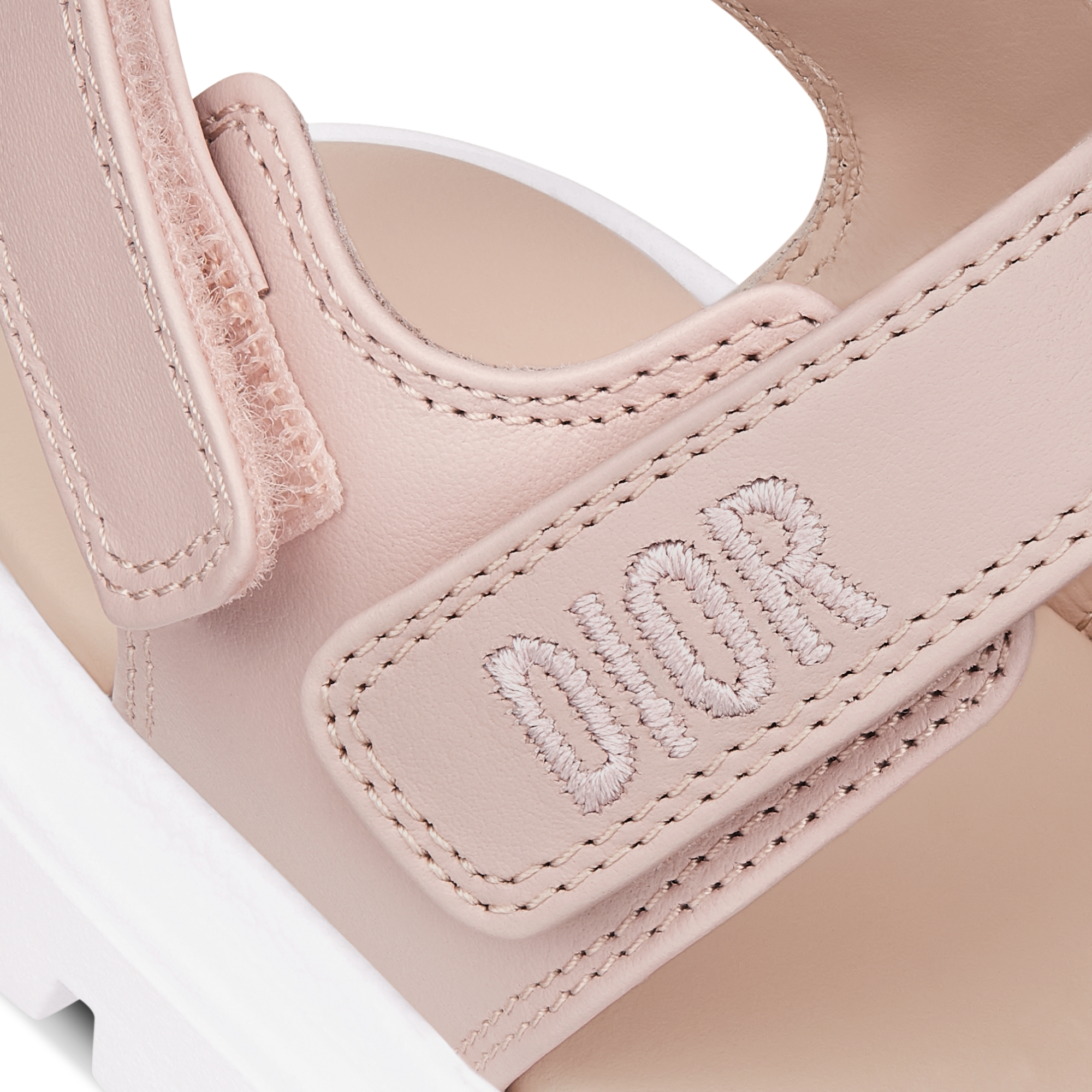 صندل للأطفال الرضّع جلد العجل باللون الزهري الخافت E09