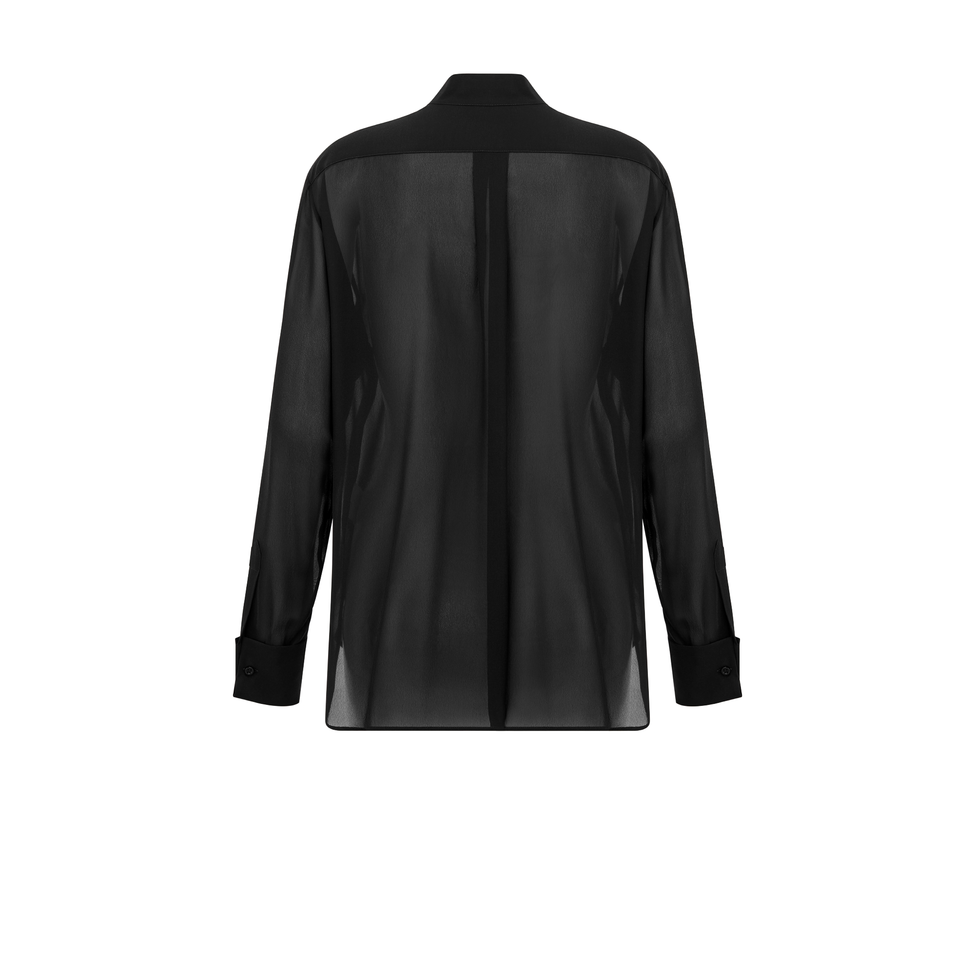 Blouse with Ruffled Neckline