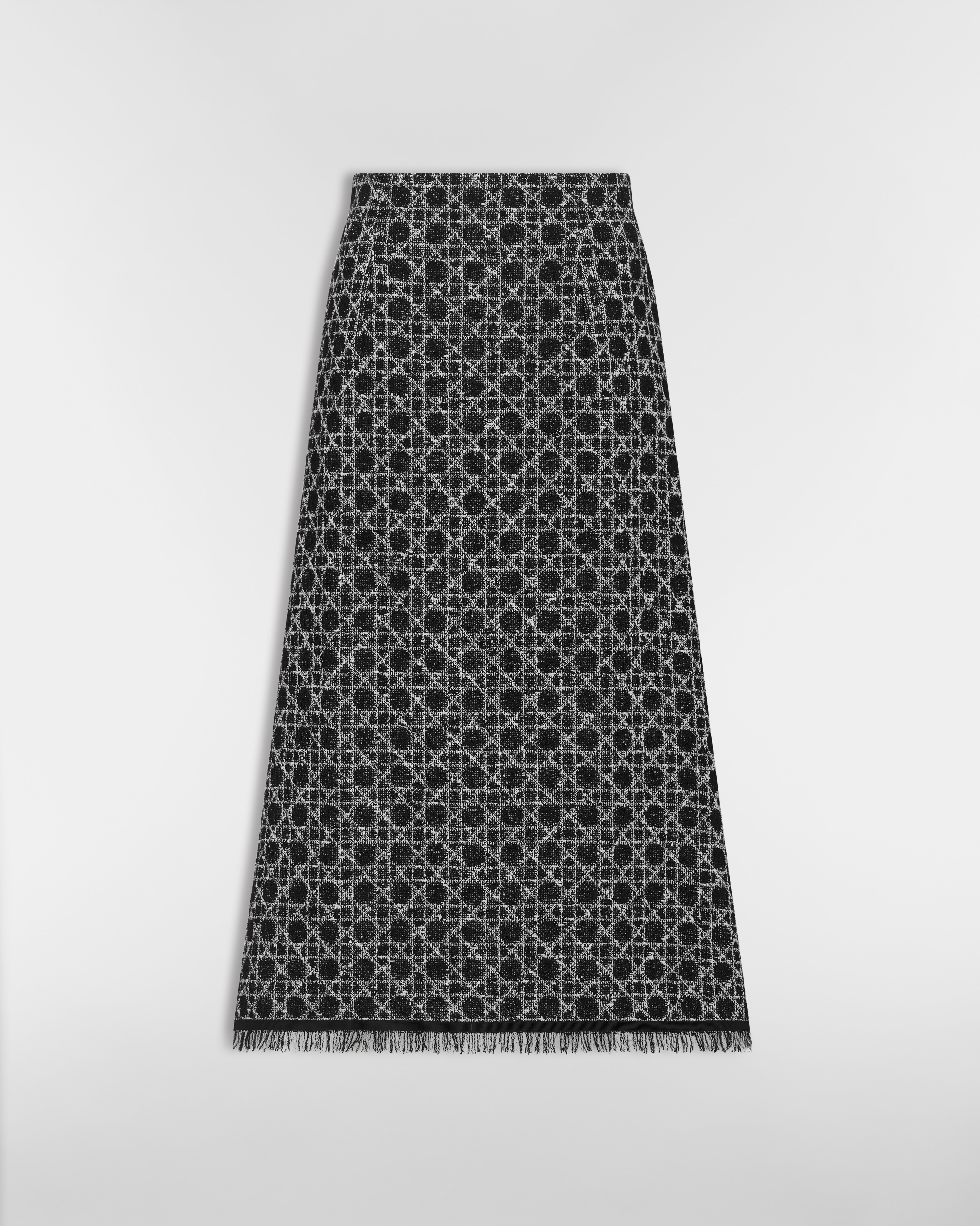 Mid-Length Macrocannage Flared Skirt