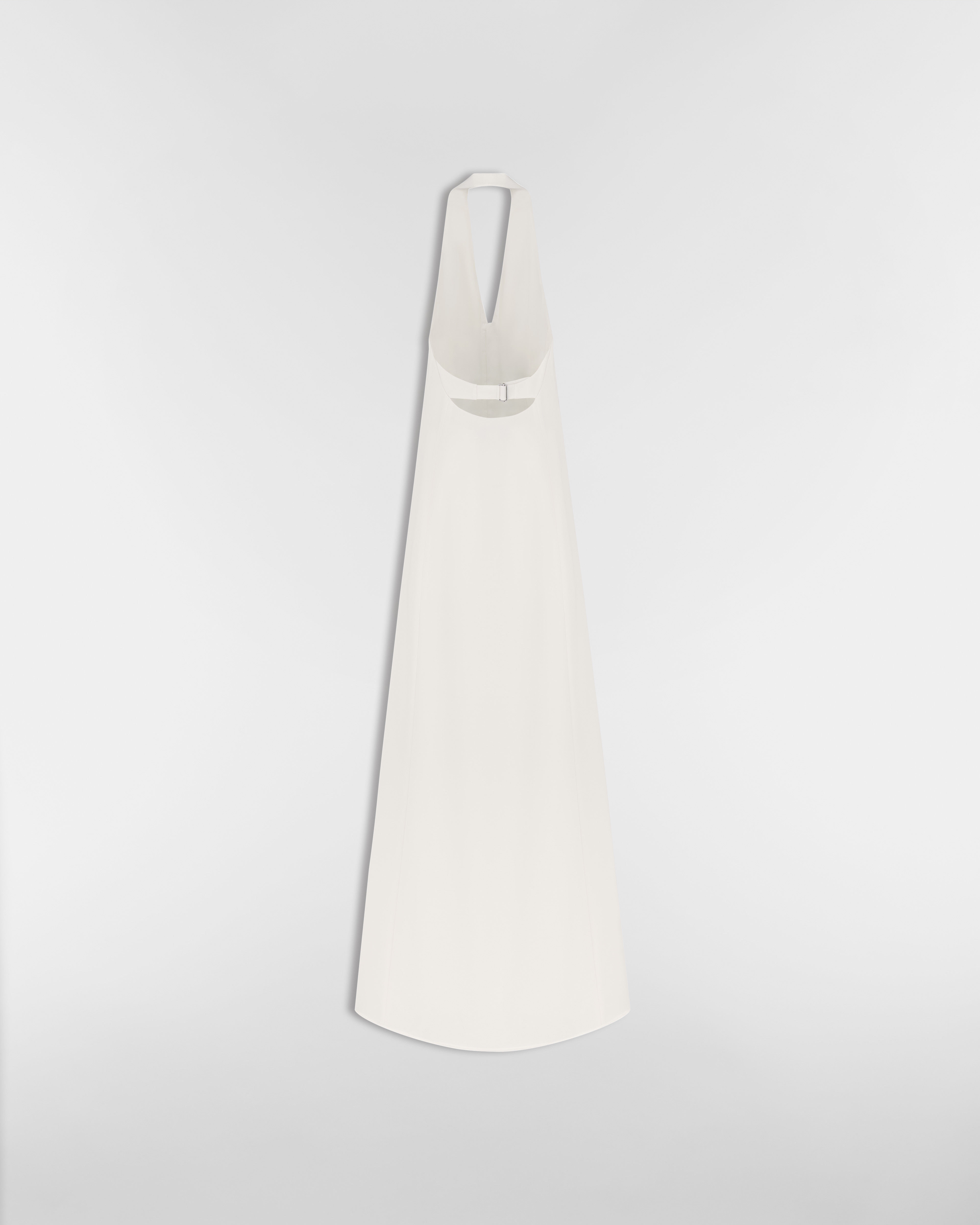 Langes Kleid Schurwolle in Ecru E08