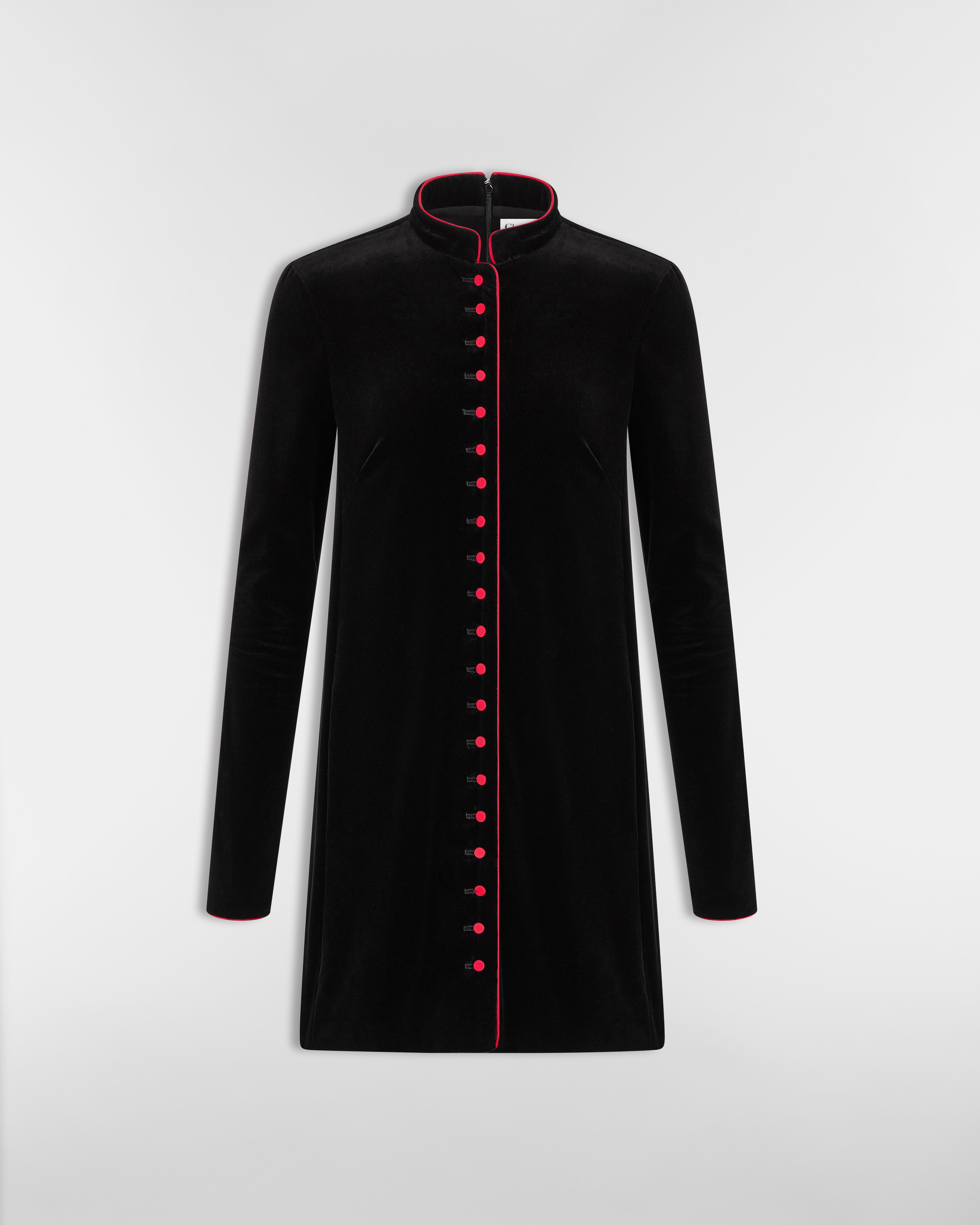 Robe courte Velours de coton noir E01