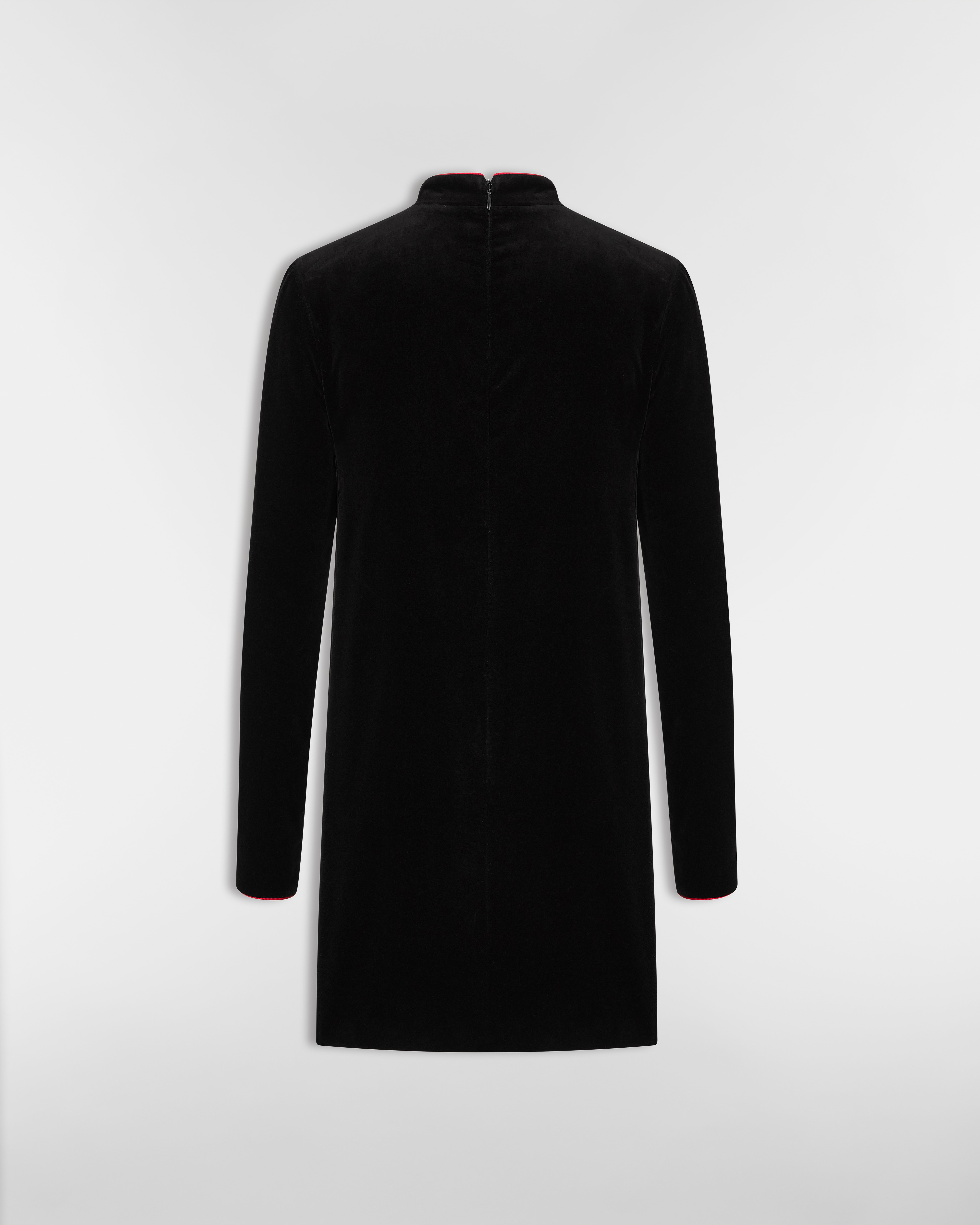 Abito corto Velluto di cotone nero E08