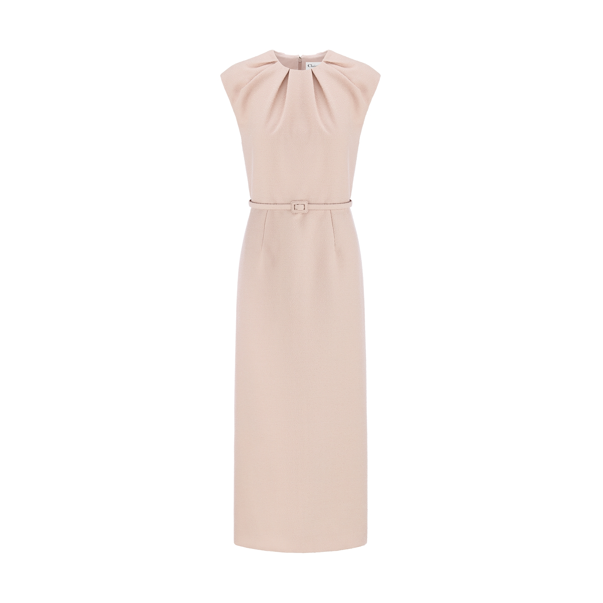  Buclé de mezcla de lana virgen y algodón rosa