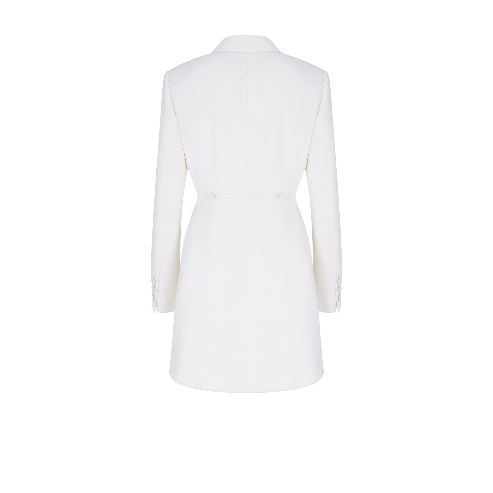 Paletó de fraque ajustado Lã virgem cru E08