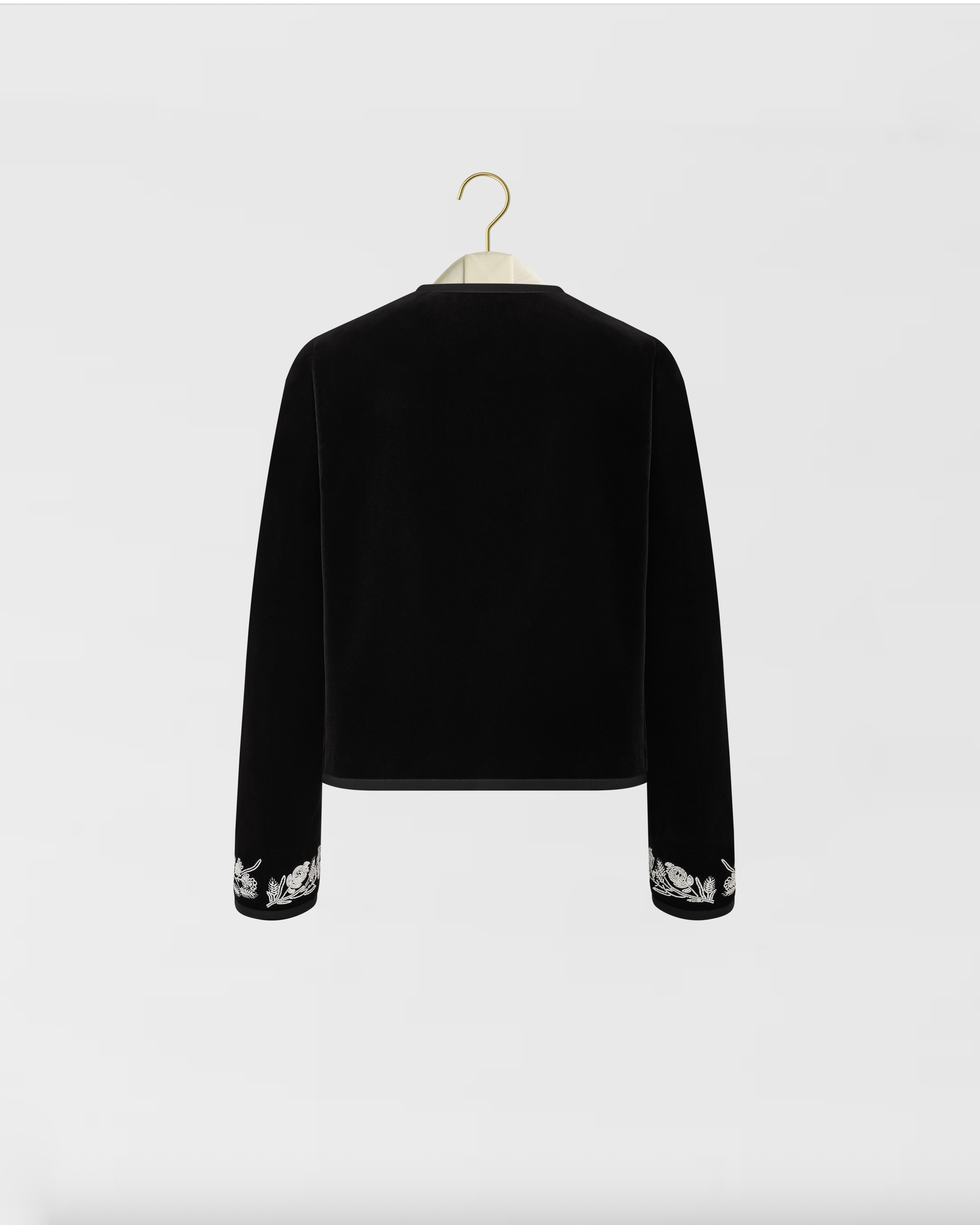 Chaqueta corta Terciopelo de algodón negro E08