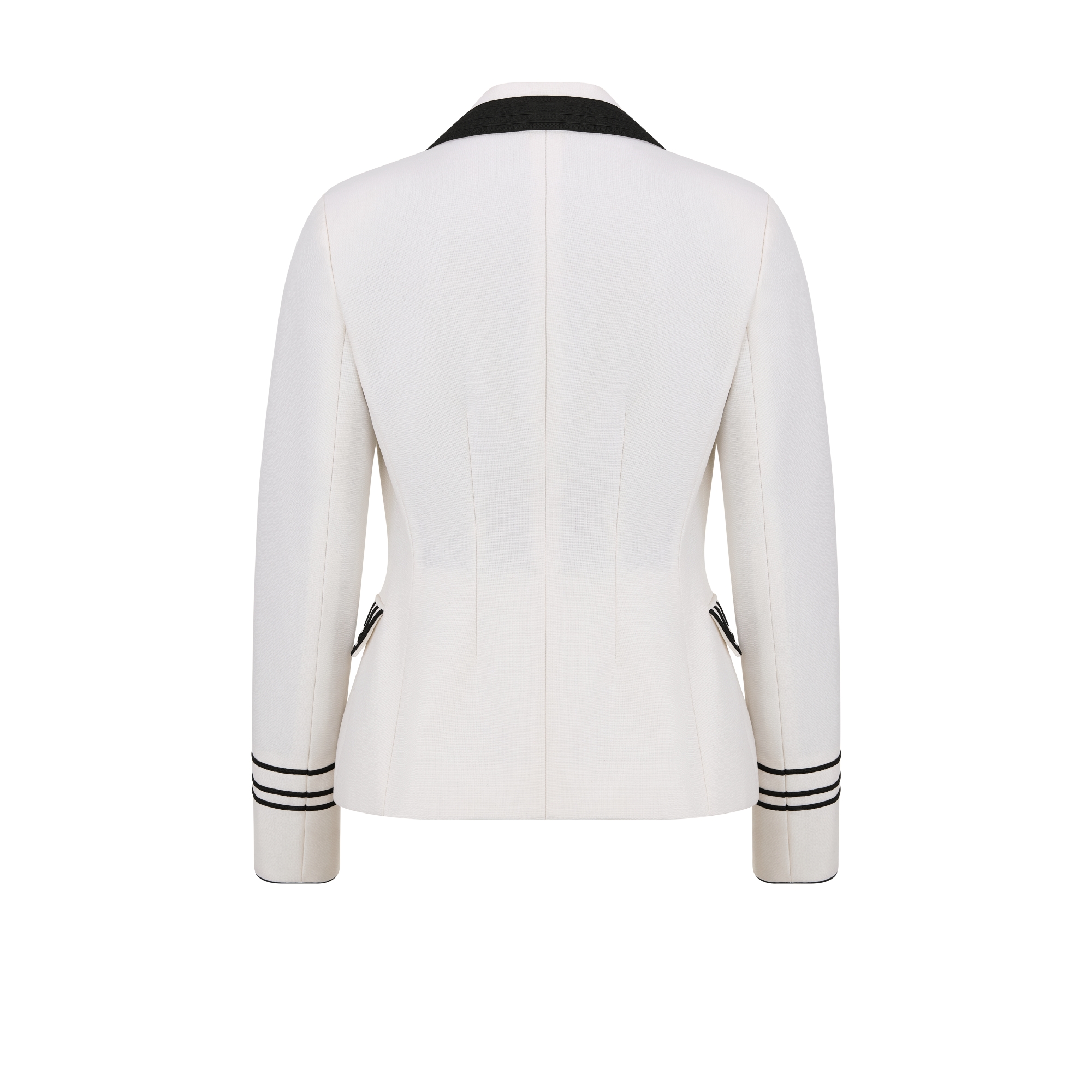 Fitted Jacket Ecru Wool and Mohair E08