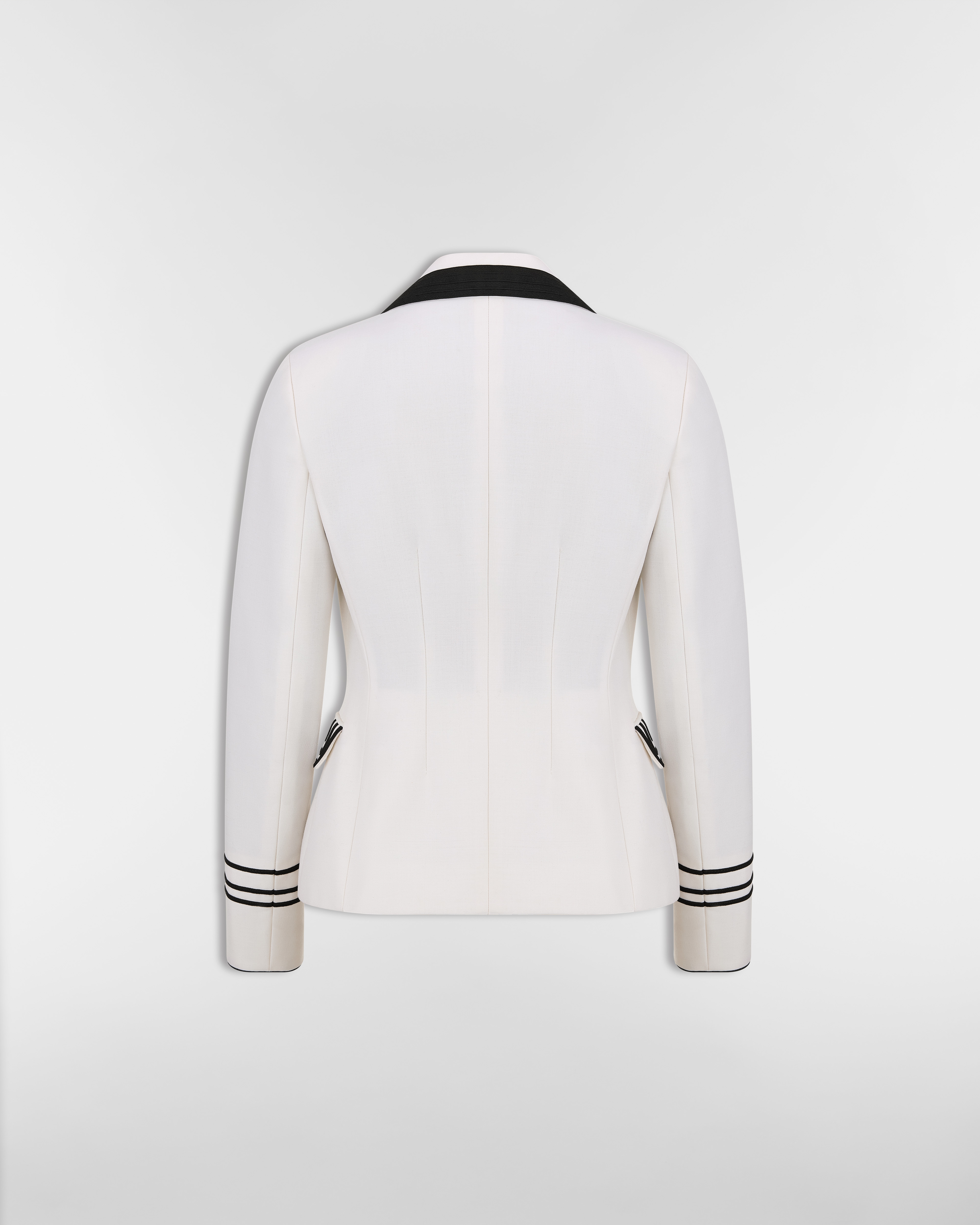 Fitted Jacket Ecru Wool and Mohair E08