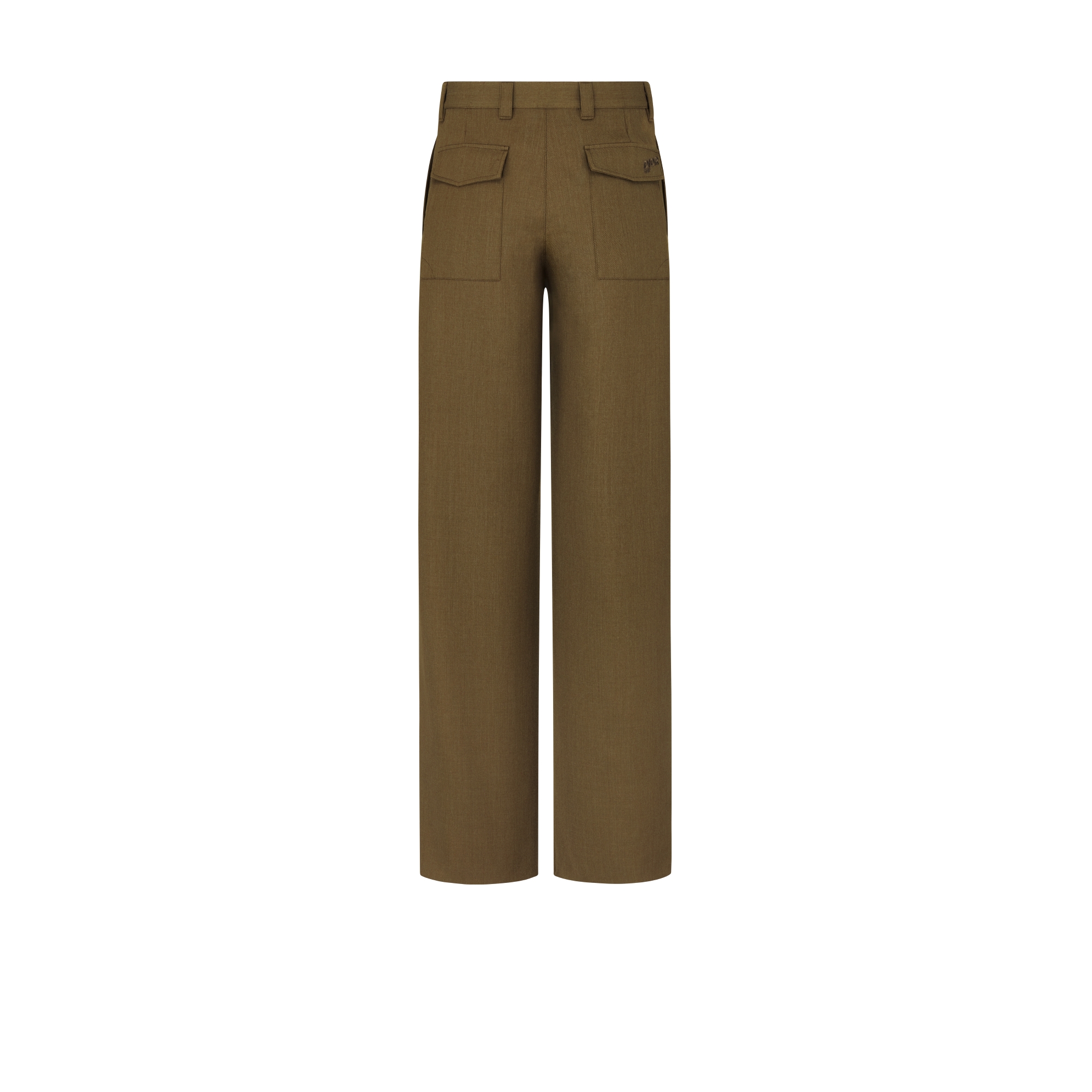 Dior Mountain Loose-Fit Pants Brown Virgin Wool-Blend Twill E08