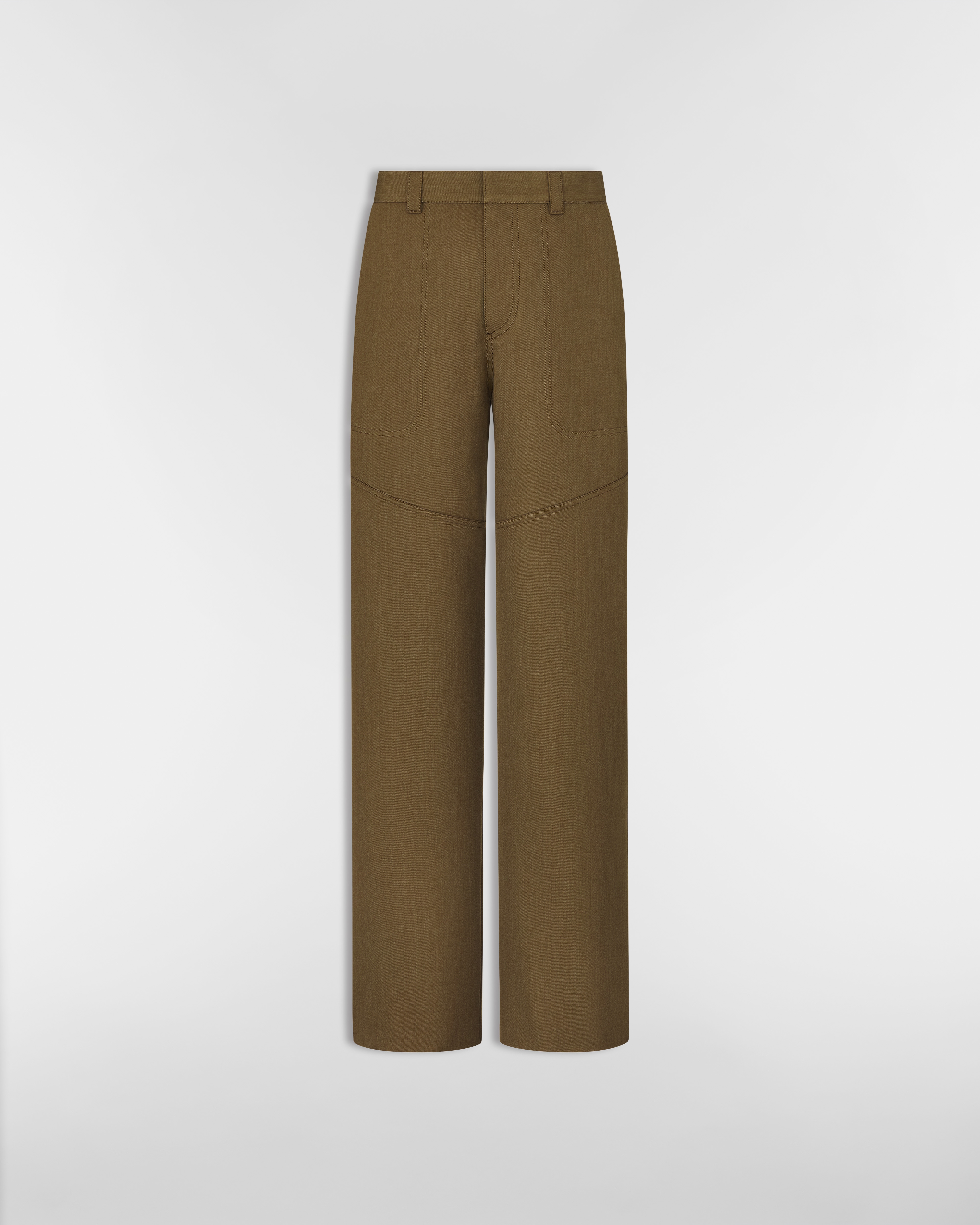 Dior Mountain Loose-Fit Pants Brown Virgin Wool-Blend Twill E01