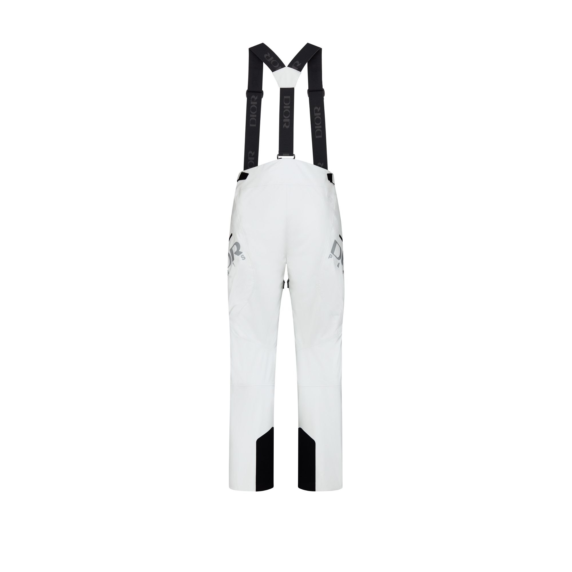DIOR AND DESCENTE Skihose mit Trägern Funktionsstoff in Weiß E08