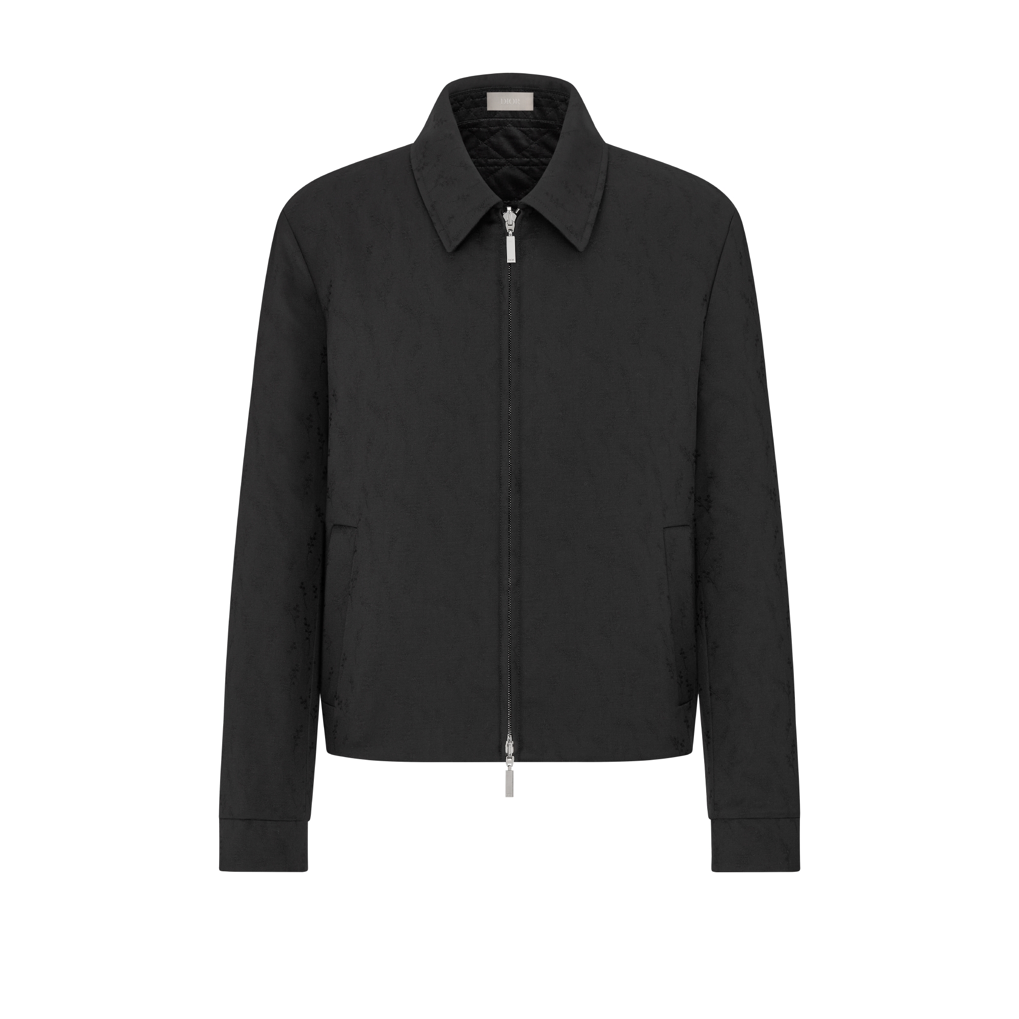 Veste zippée réversible à jacquard muguet Jacquard de laine et mohair gris E01