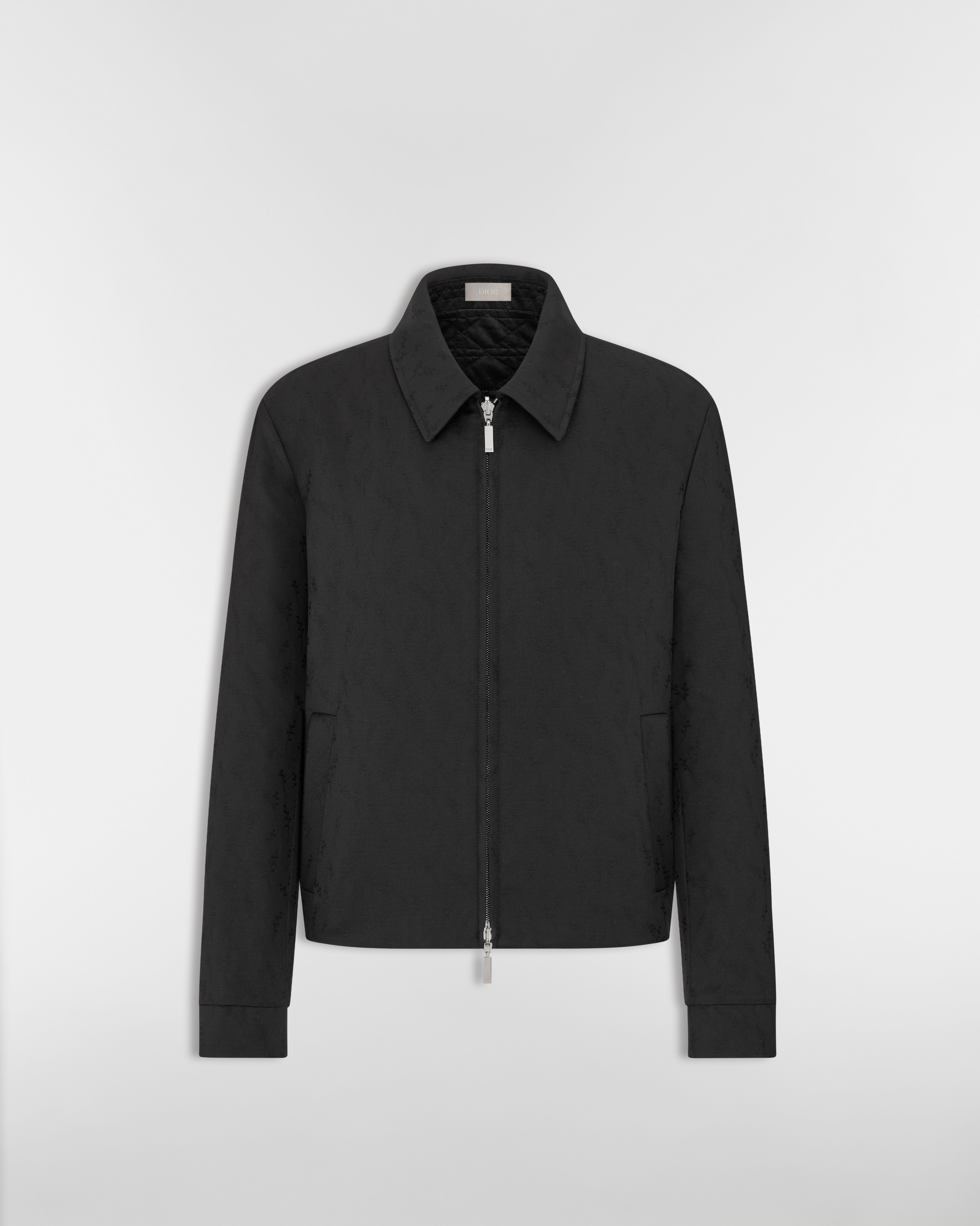 Reversible Zipped Jacket with Lily of the Valley Jacquard