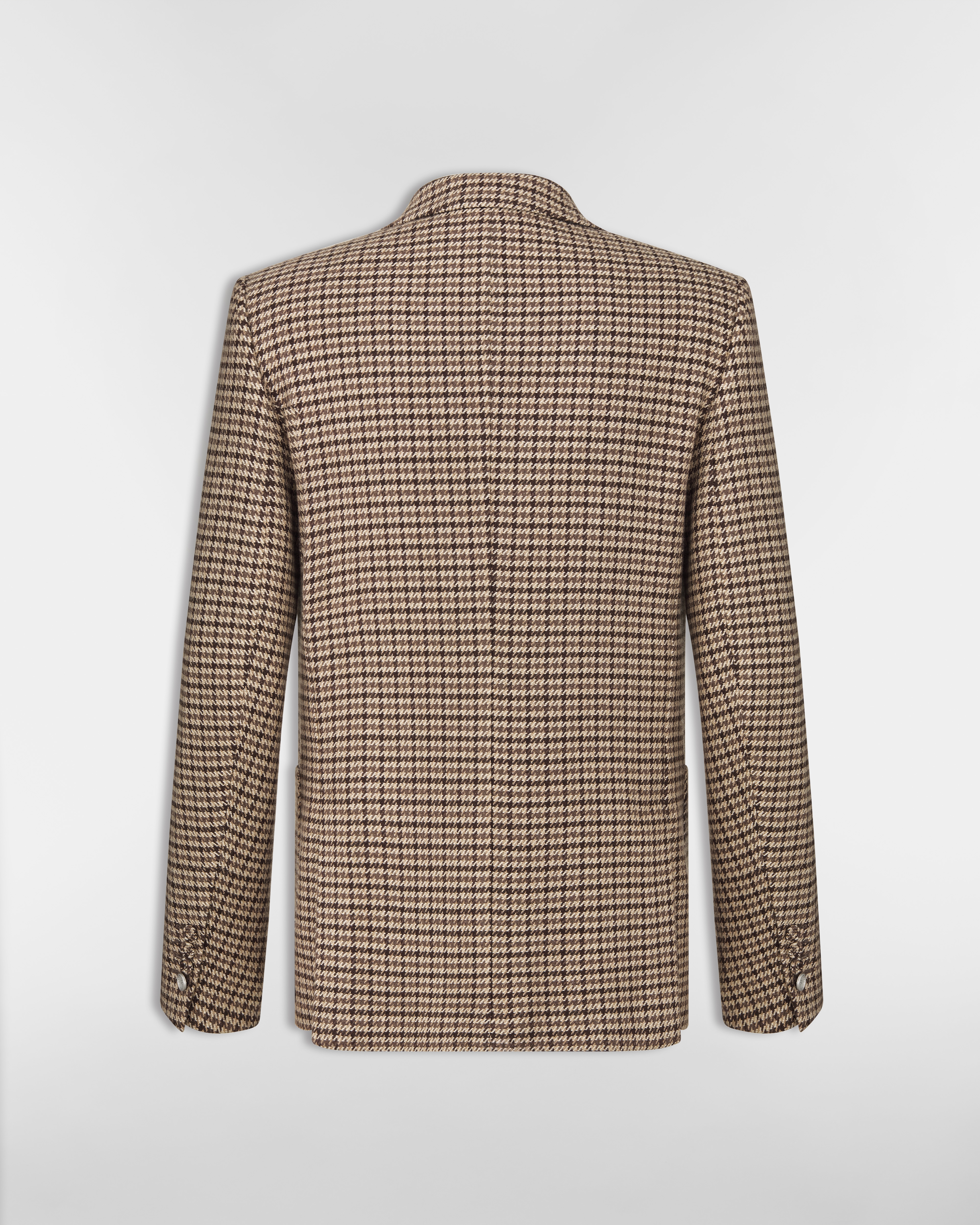 Dior Icons Jacket Brown Houndstooth Silk and Cashmere E08