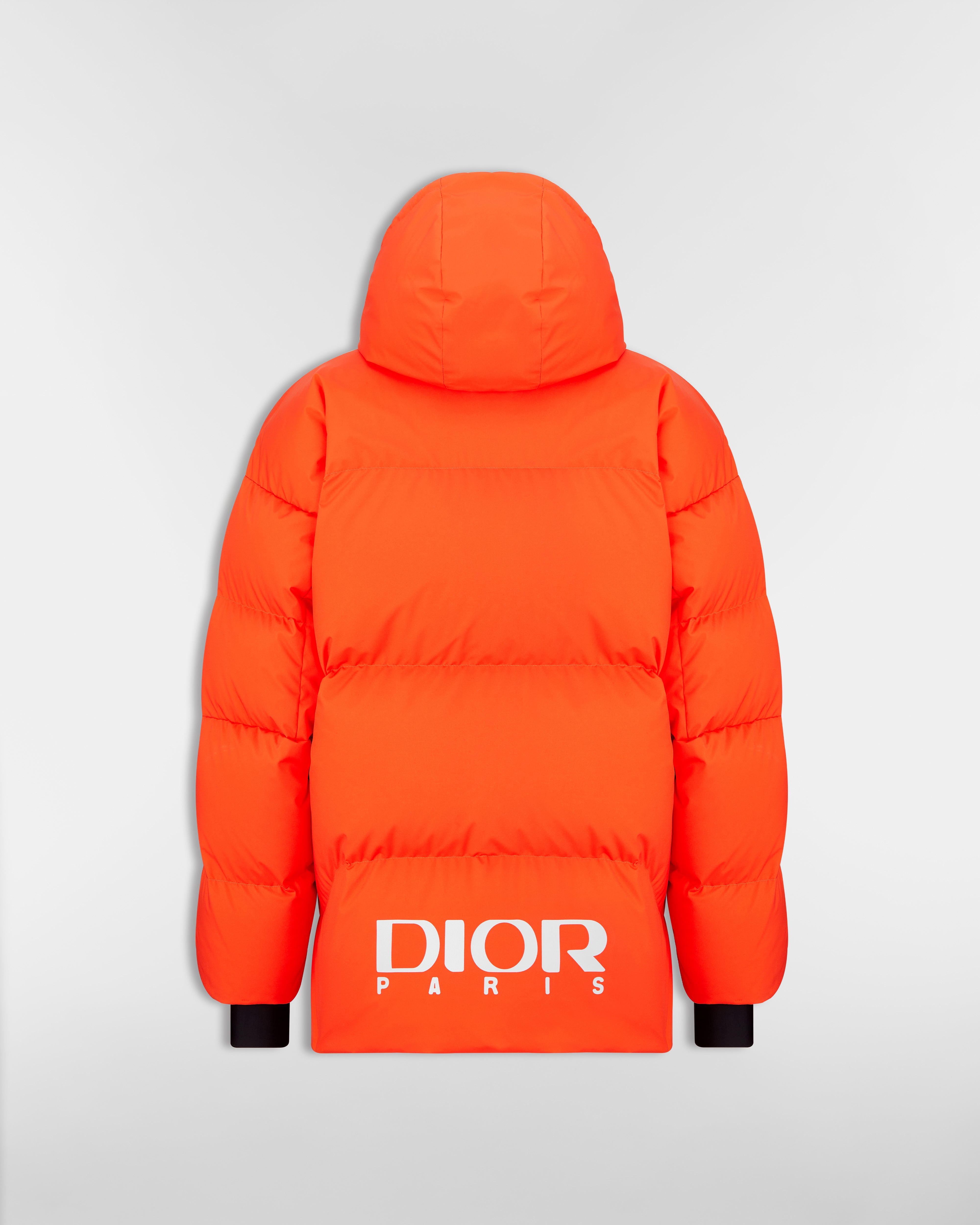 DIOR AND DESCENTE Hooded Down Jacket Orange Technical Fabric E08