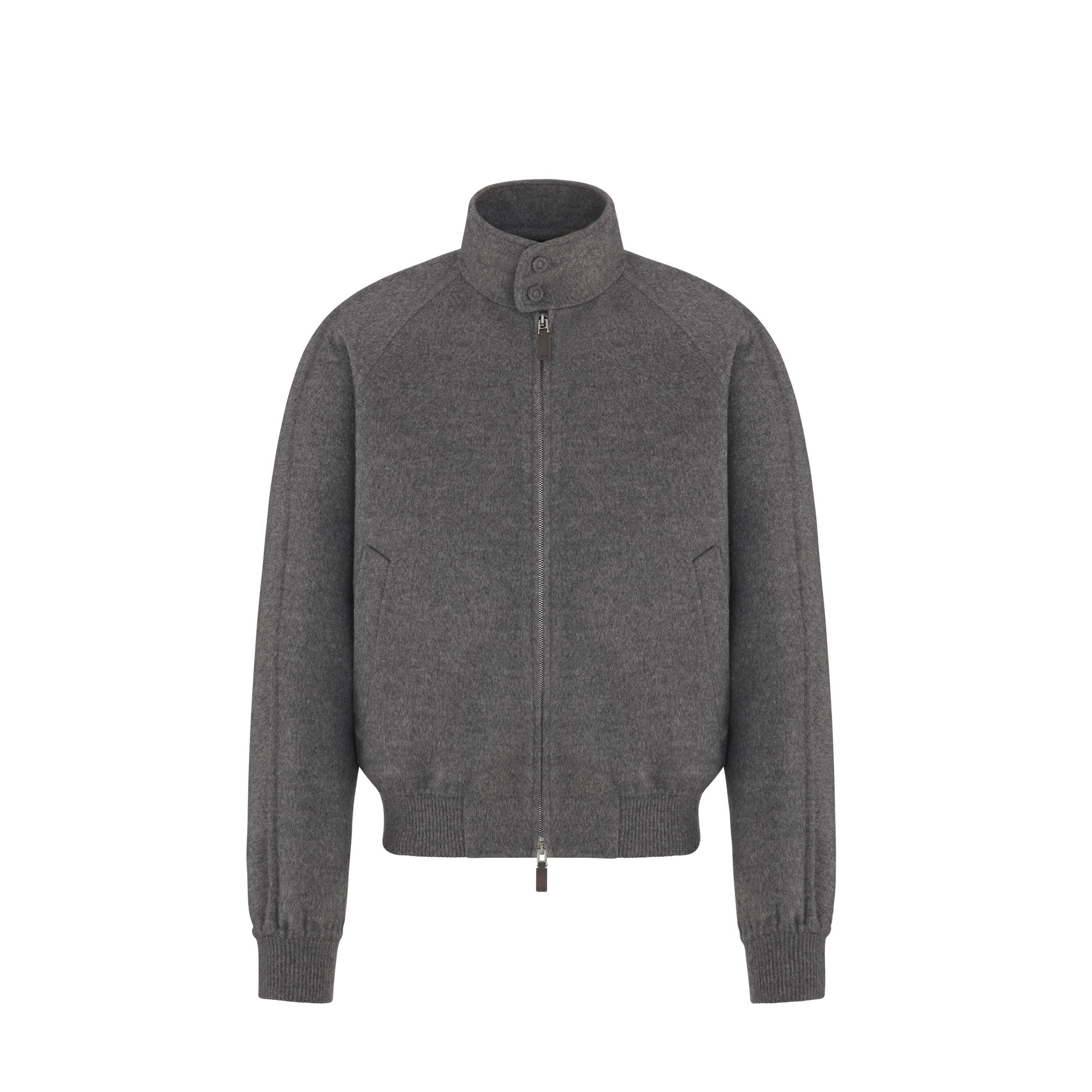 Dior Icons Harrington Jacket Gray Virgin Wool and Cashmere E01