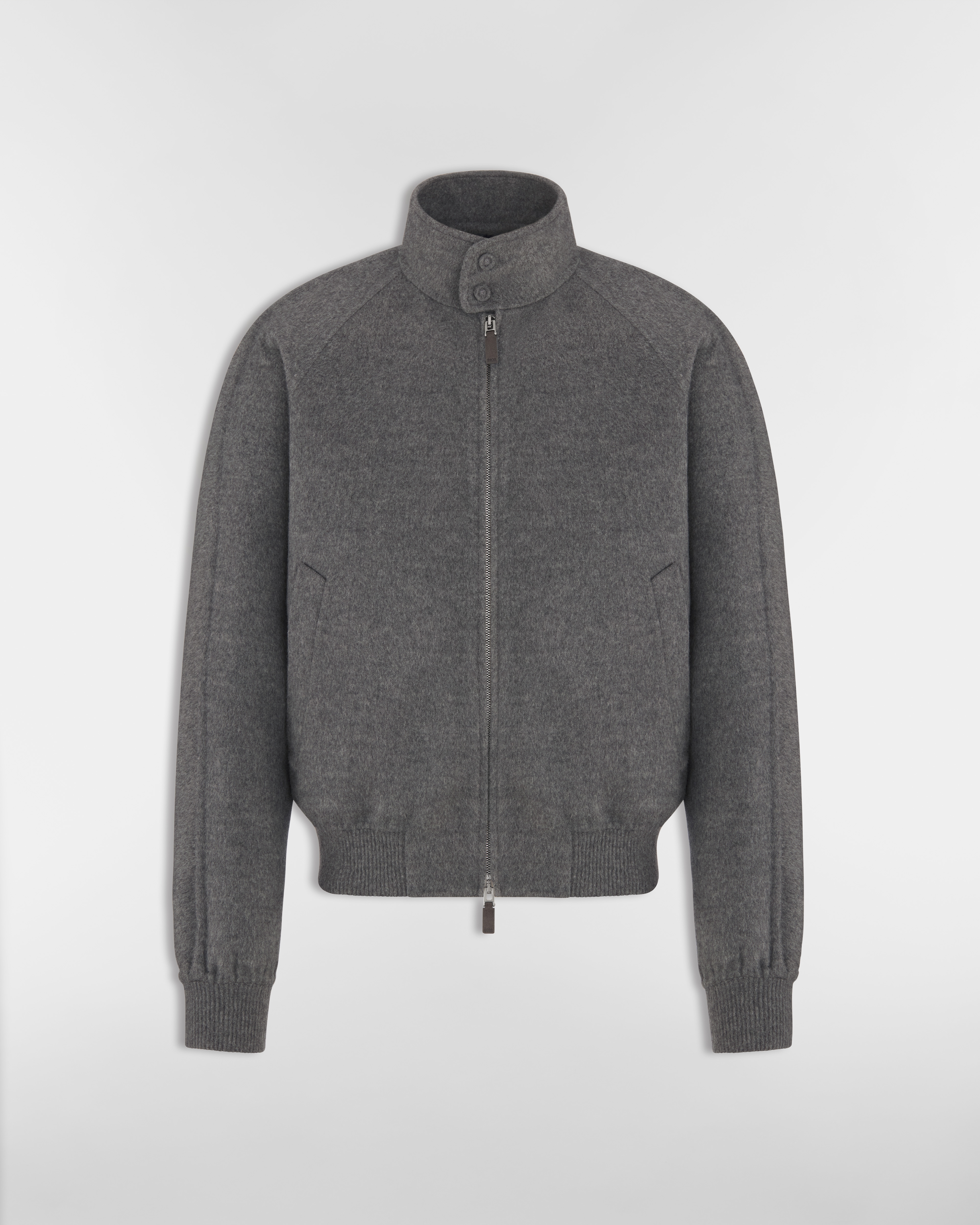 Dior Icons Harrington-Jacke Schurwolle und Kaschmir in Grau E01