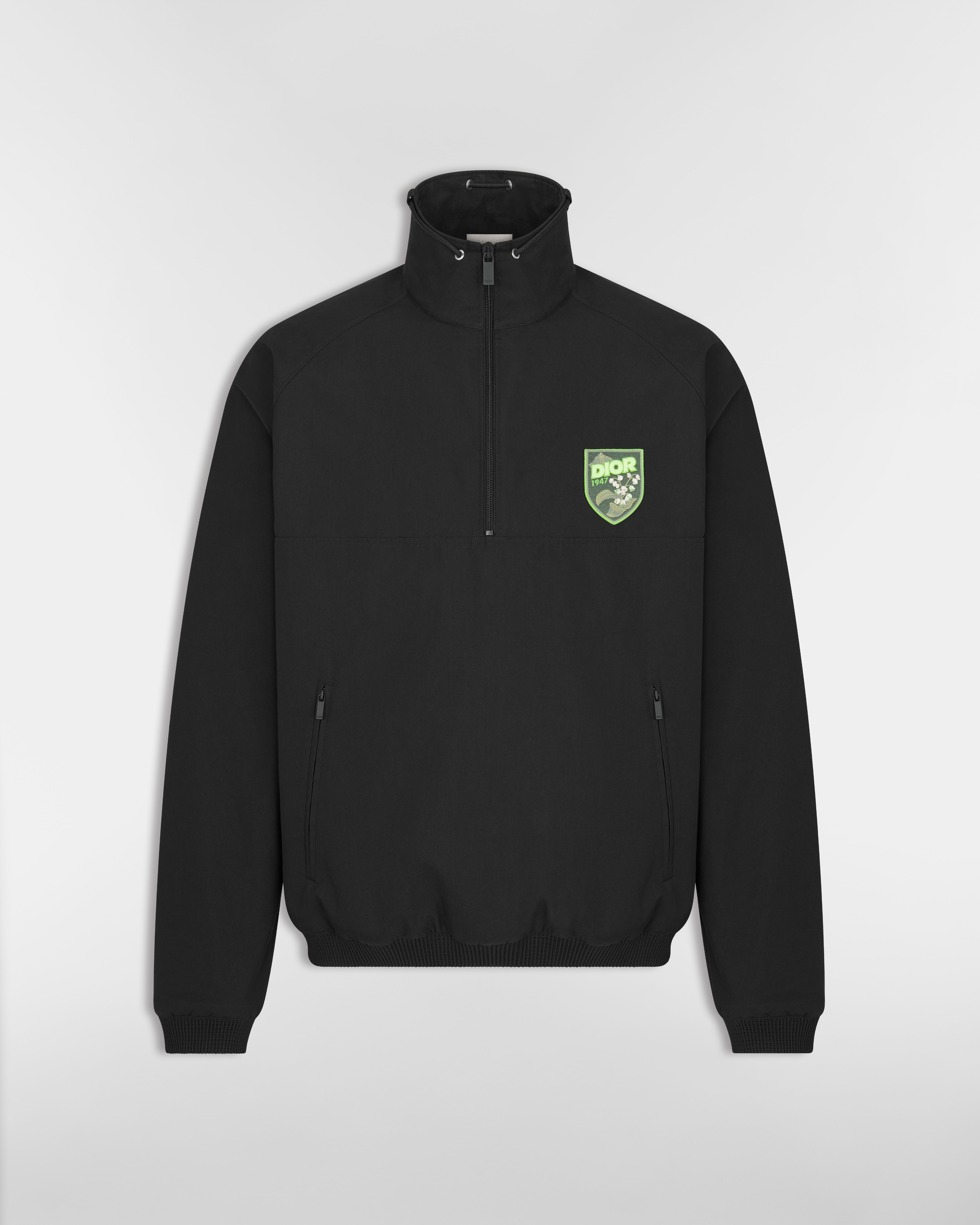 Dior Mountain Pullover Overshirt Black Blended Cotton Twill E01