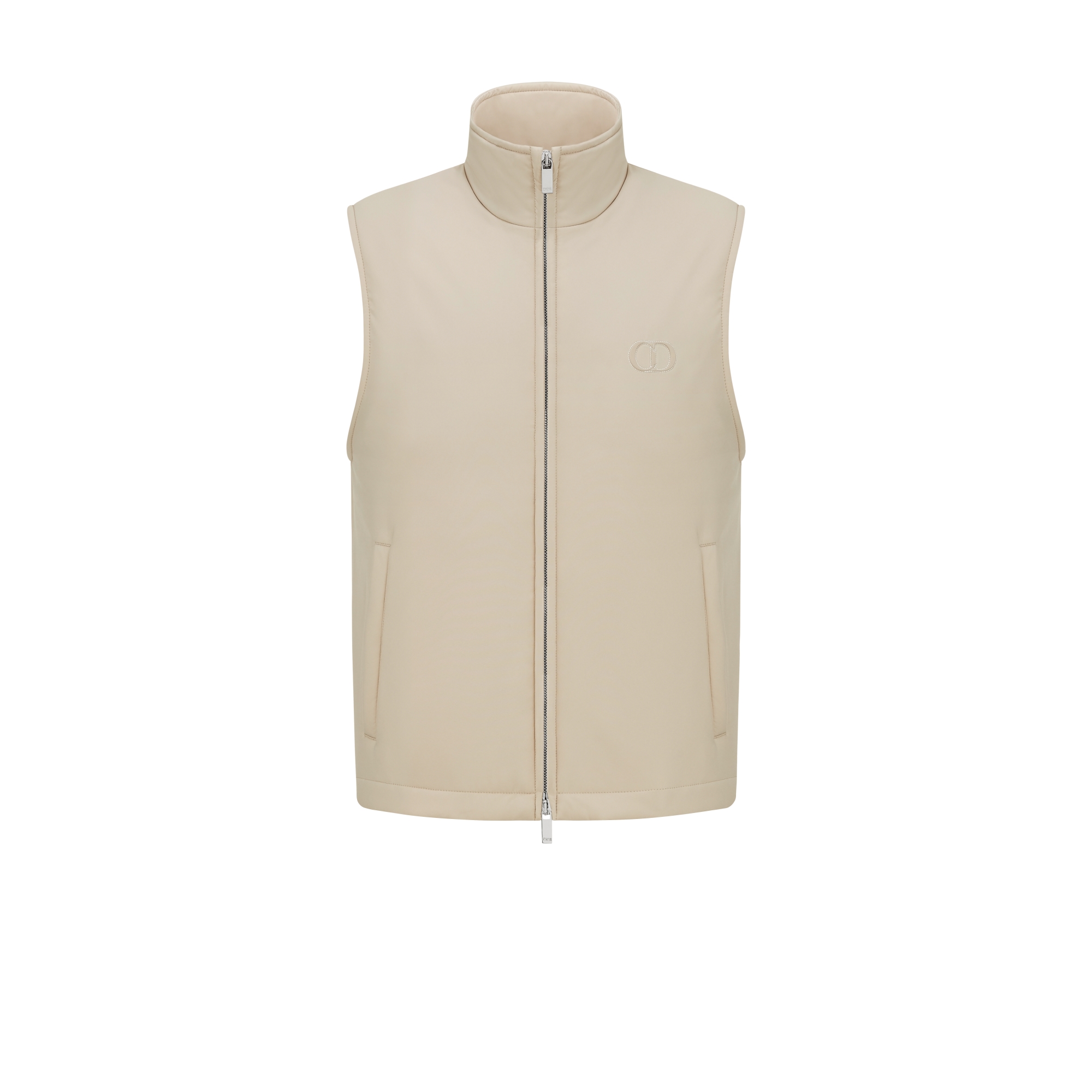 CD Icon Weste mit Reißverschluss Funktionsstoff in Beige E01