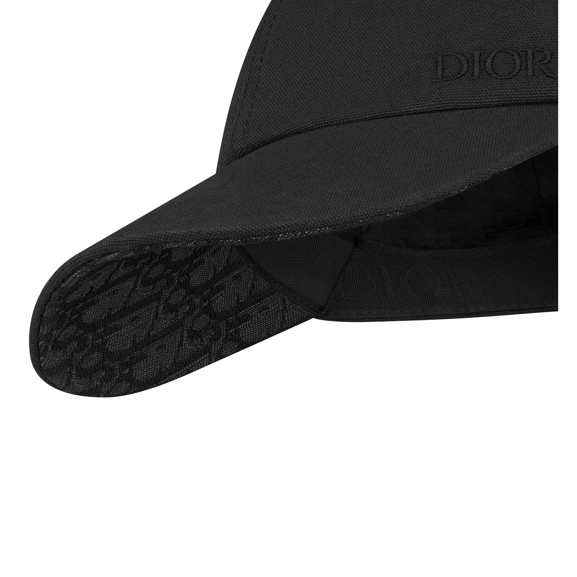 Cap with Dior Oblique Visor Black Cotton Canvas E10