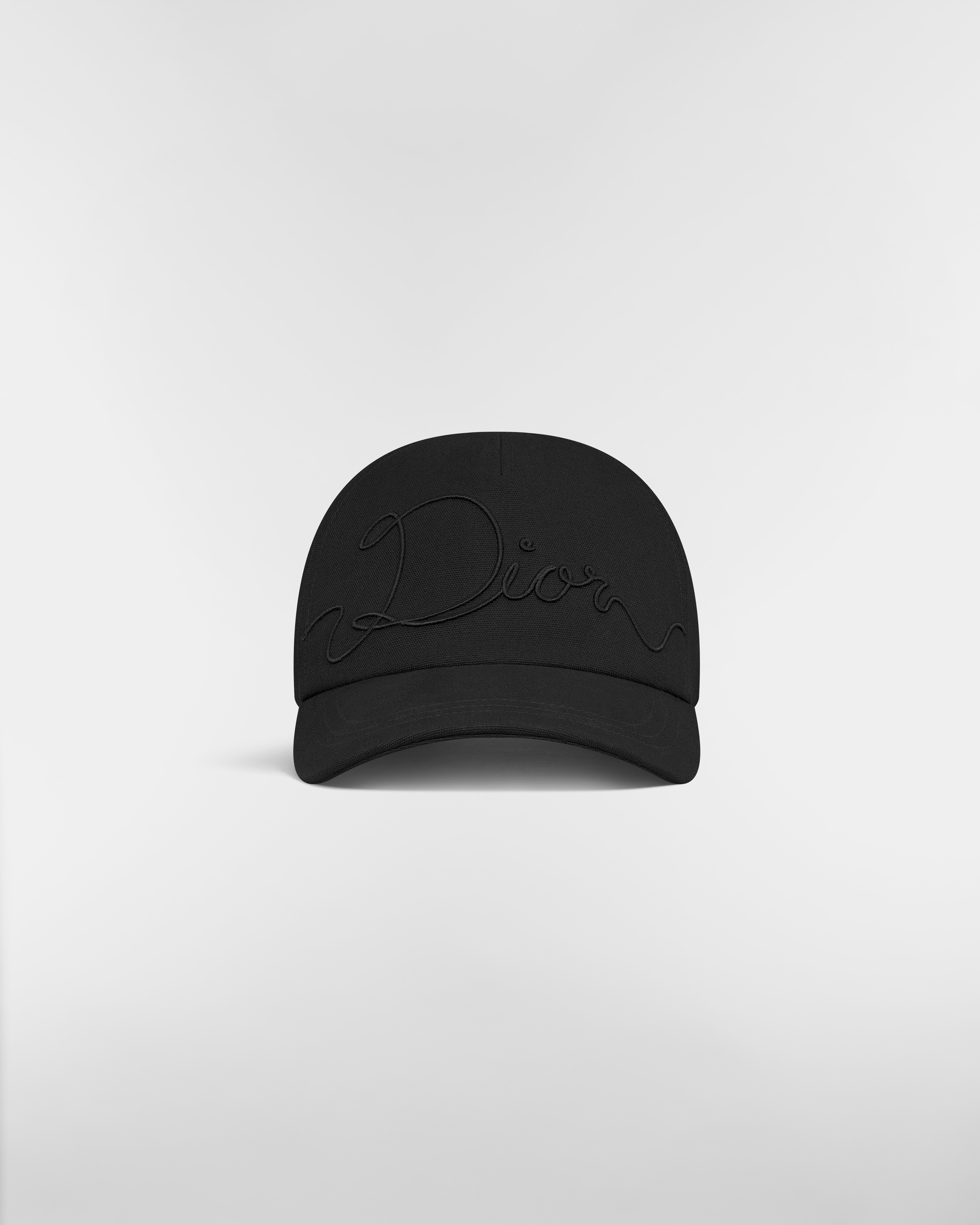 Gorra Dior Ribbon Lona de algodón negra E01