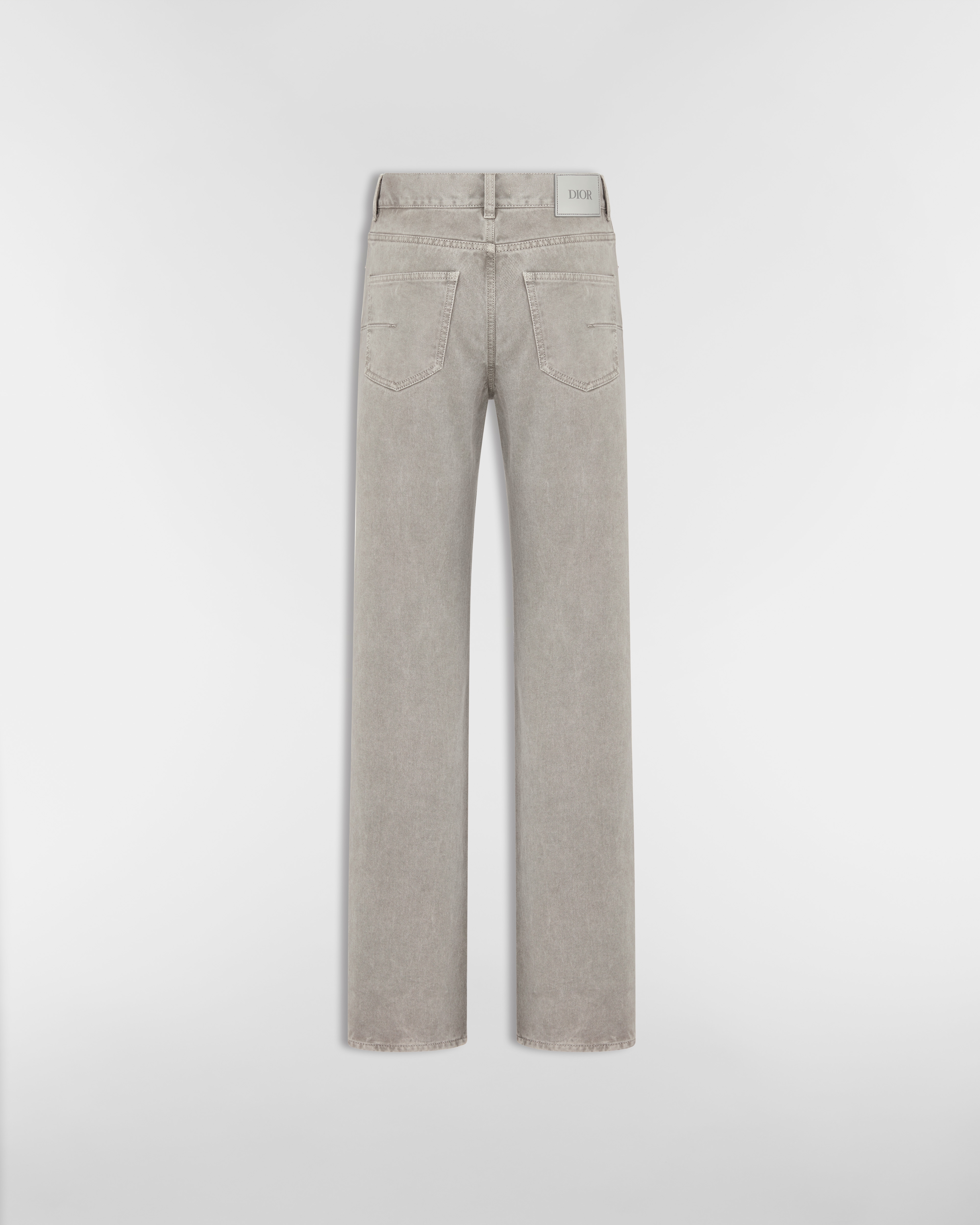 Vaqueros clásicos Sarga de algodón gris E08