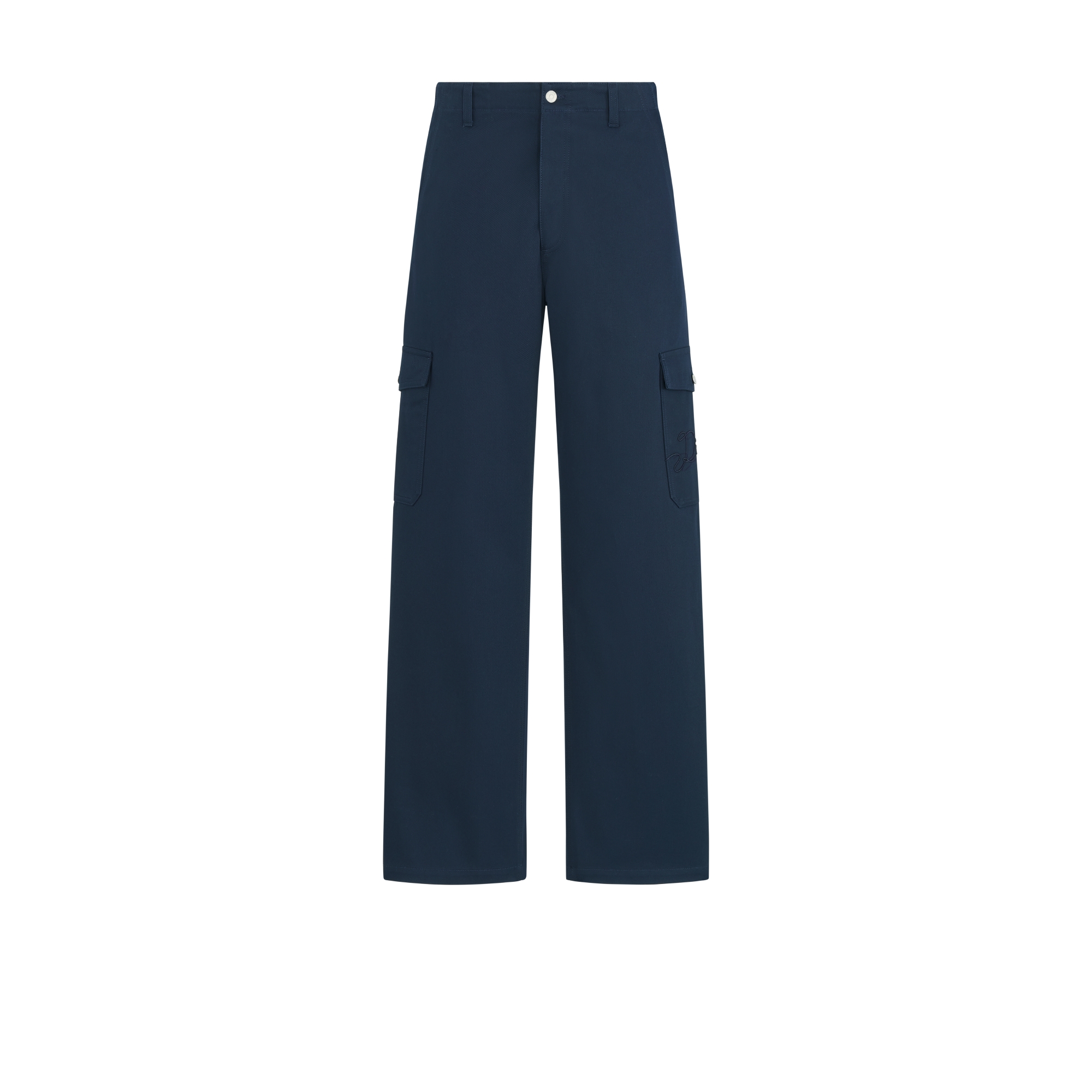 Pantalon cargo Dior Ribbon Sergé de coton bleu E01