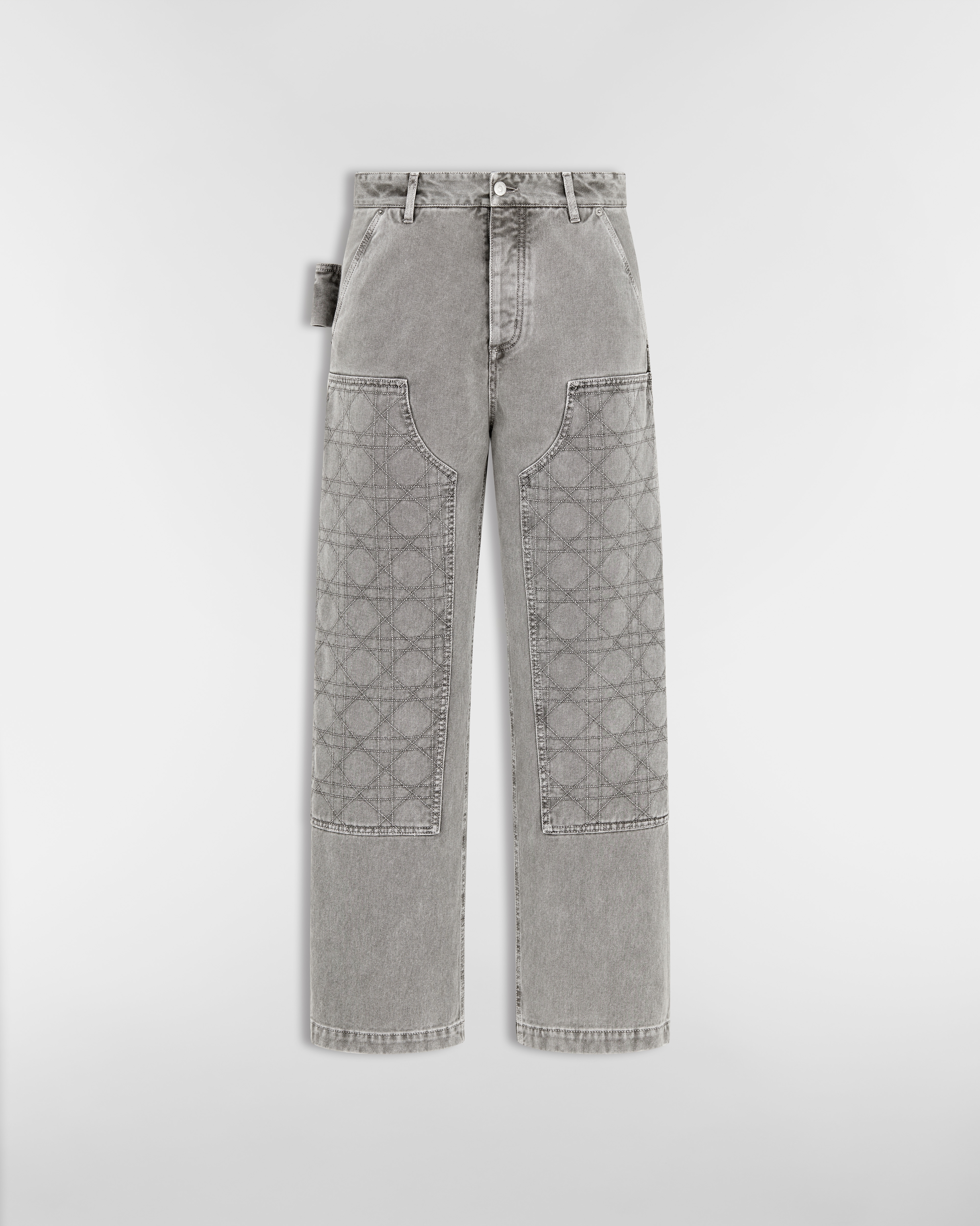 Jeans carpenter Cannage Twill de algodão cinza E01
