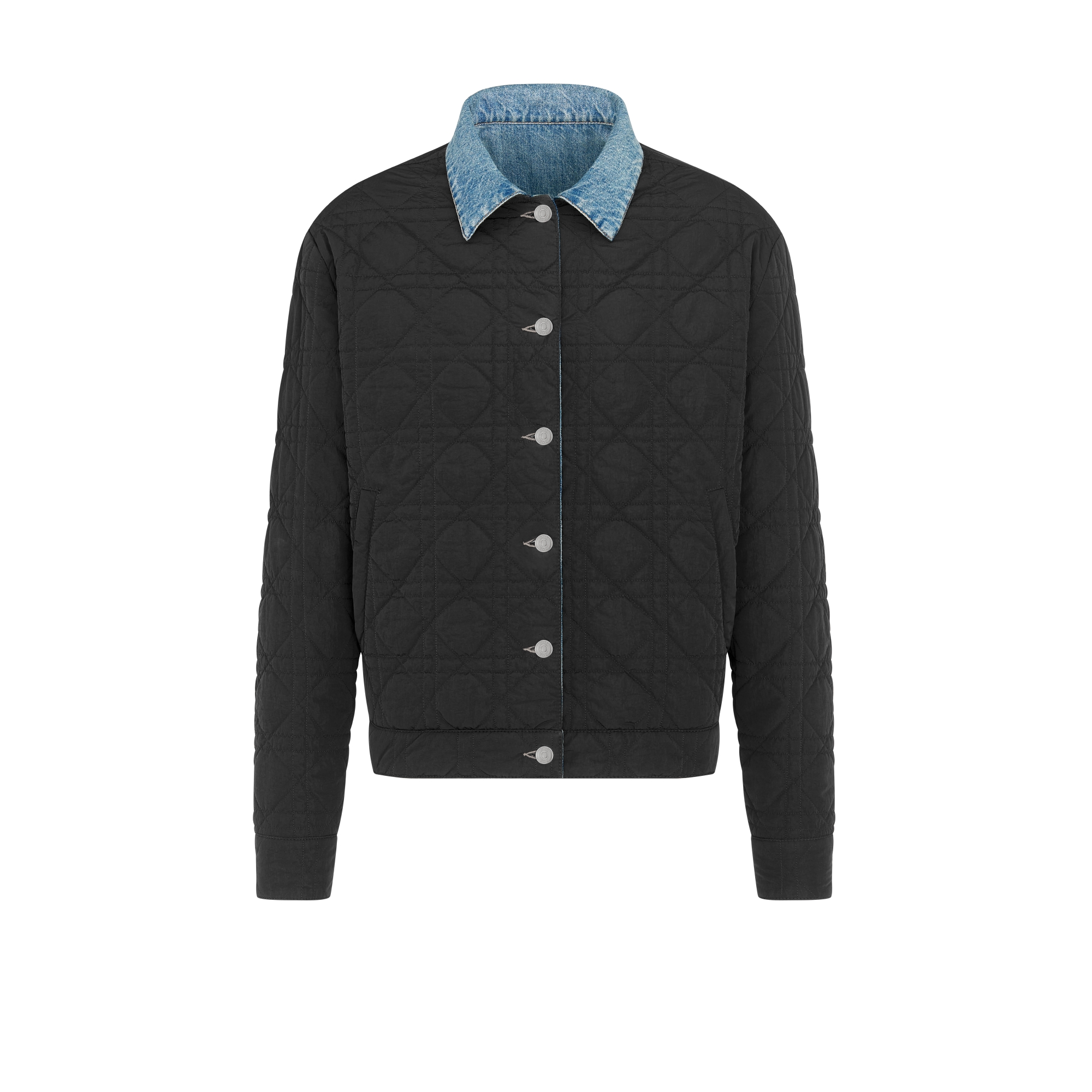 Veste en jean réversible Cannage Sergé de coton bleu E10