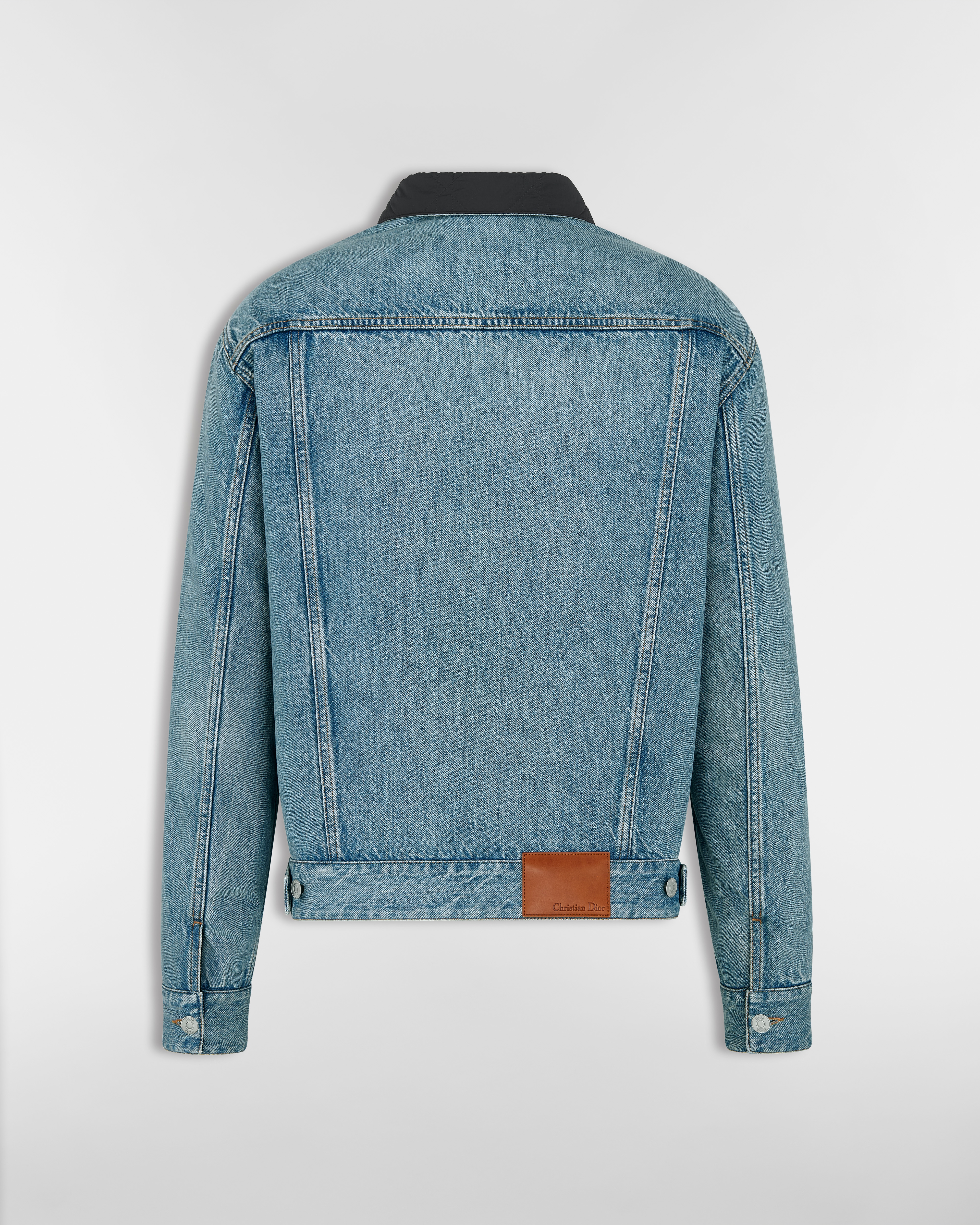 Reversible Cannage Jean Jacket Blue Cotton Twill E08