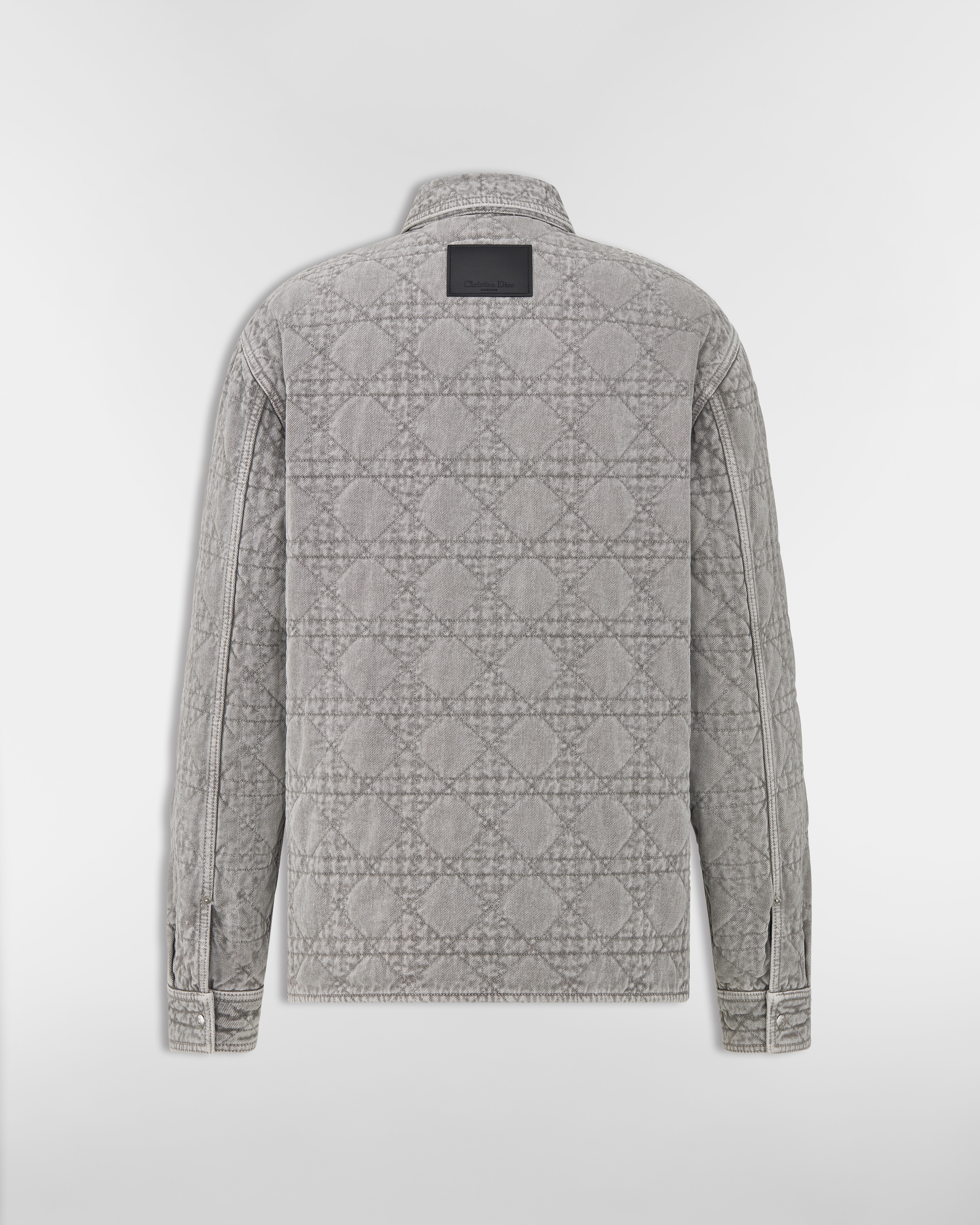 Cannage Overshirt Gray Cotton Twill E08