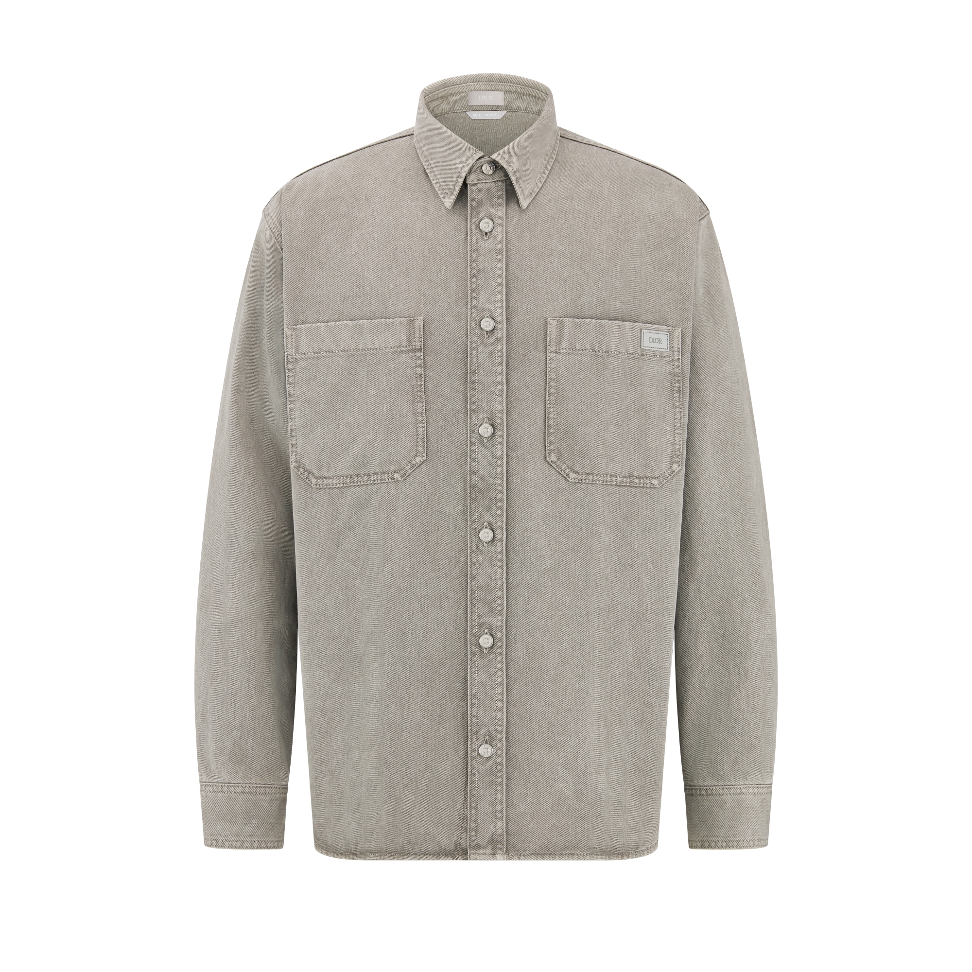 Overshirt Gray Cotton Twill E01