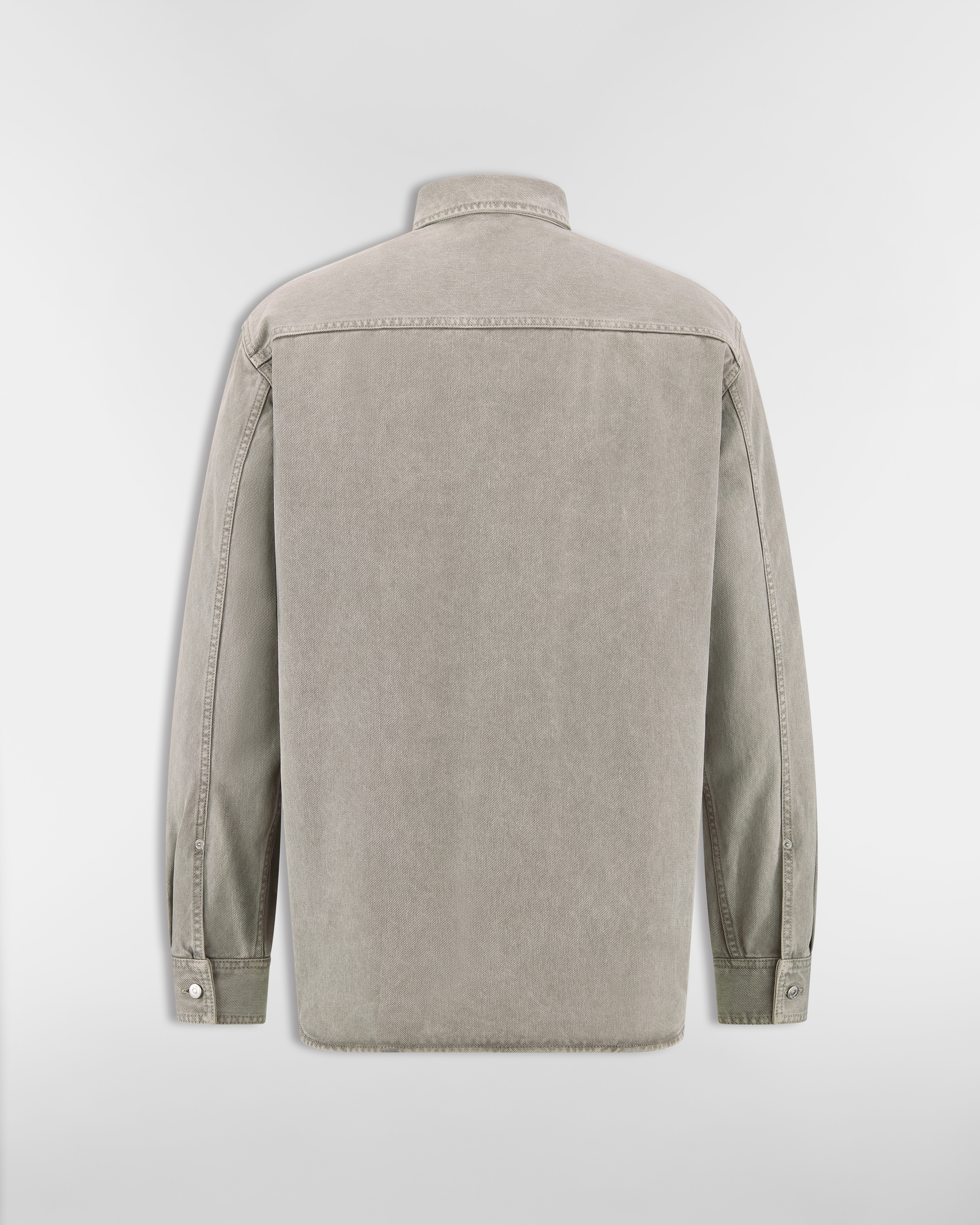 Giacca-camicia Twill di cotone grigio E08