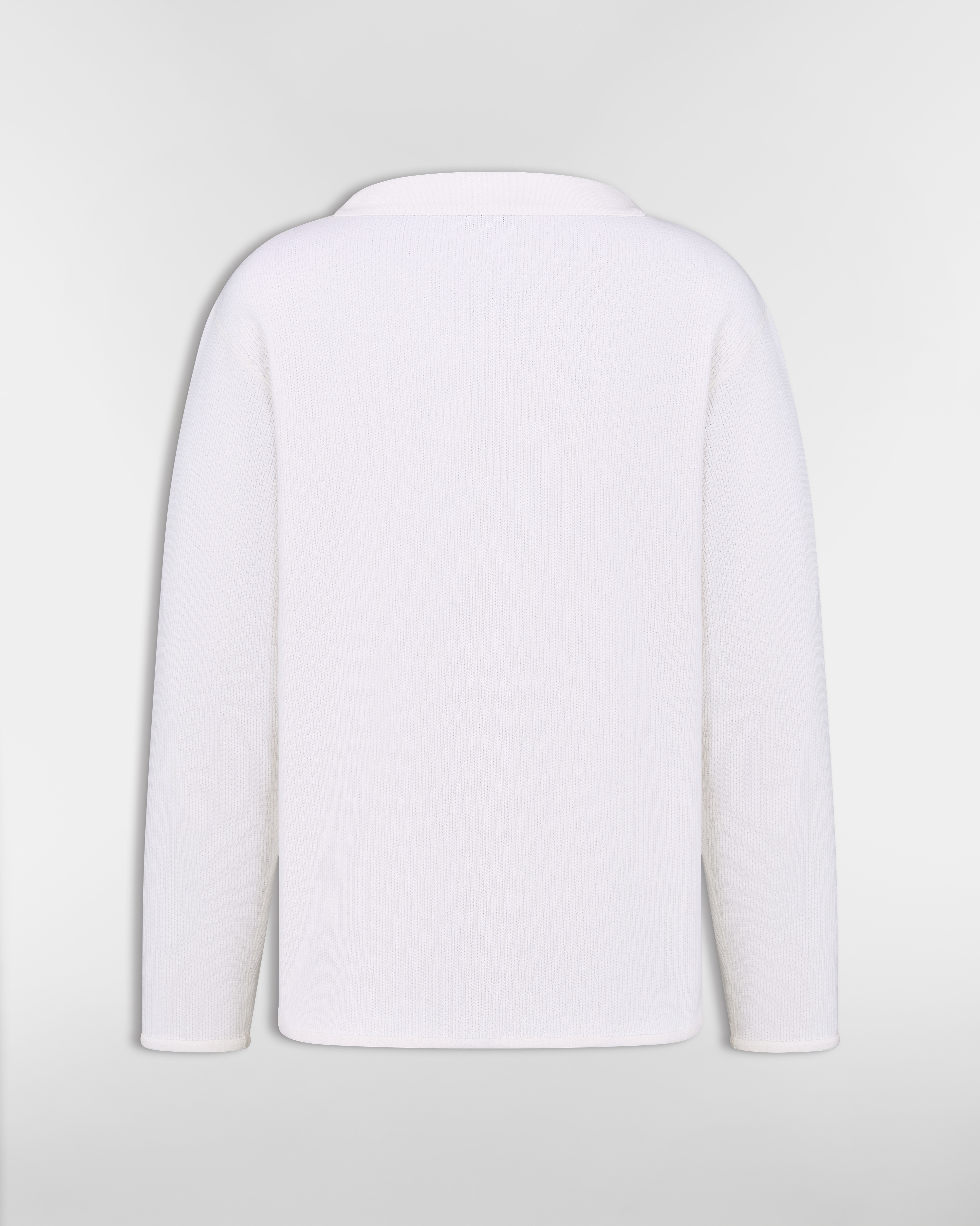 Camiseta de manga larga Christian Dior Couture, corte relajado Punto de algodón y lana virgen blanco E08