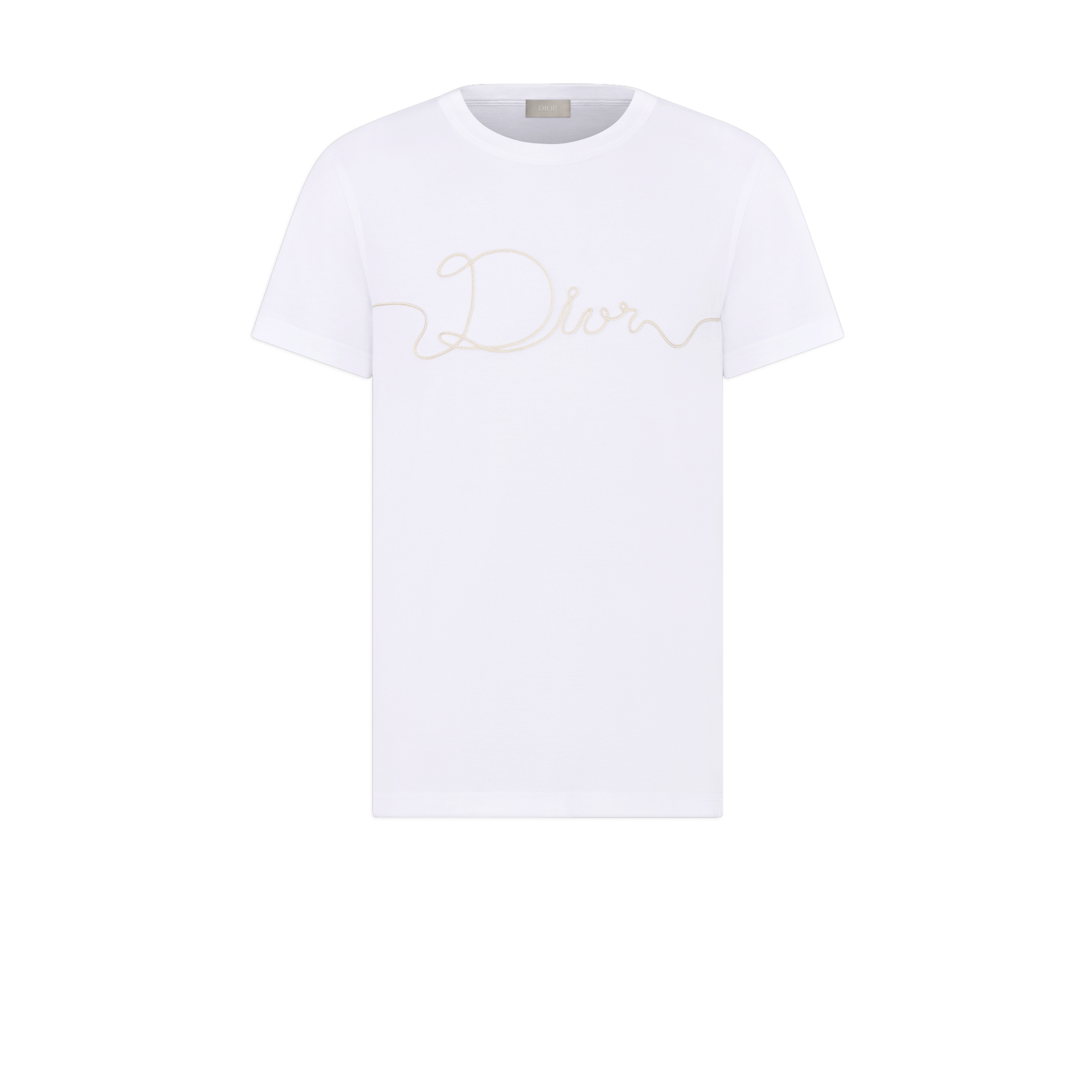 T-shirt Dior Ribbon, coupe regular Jersey de coton blanc E01