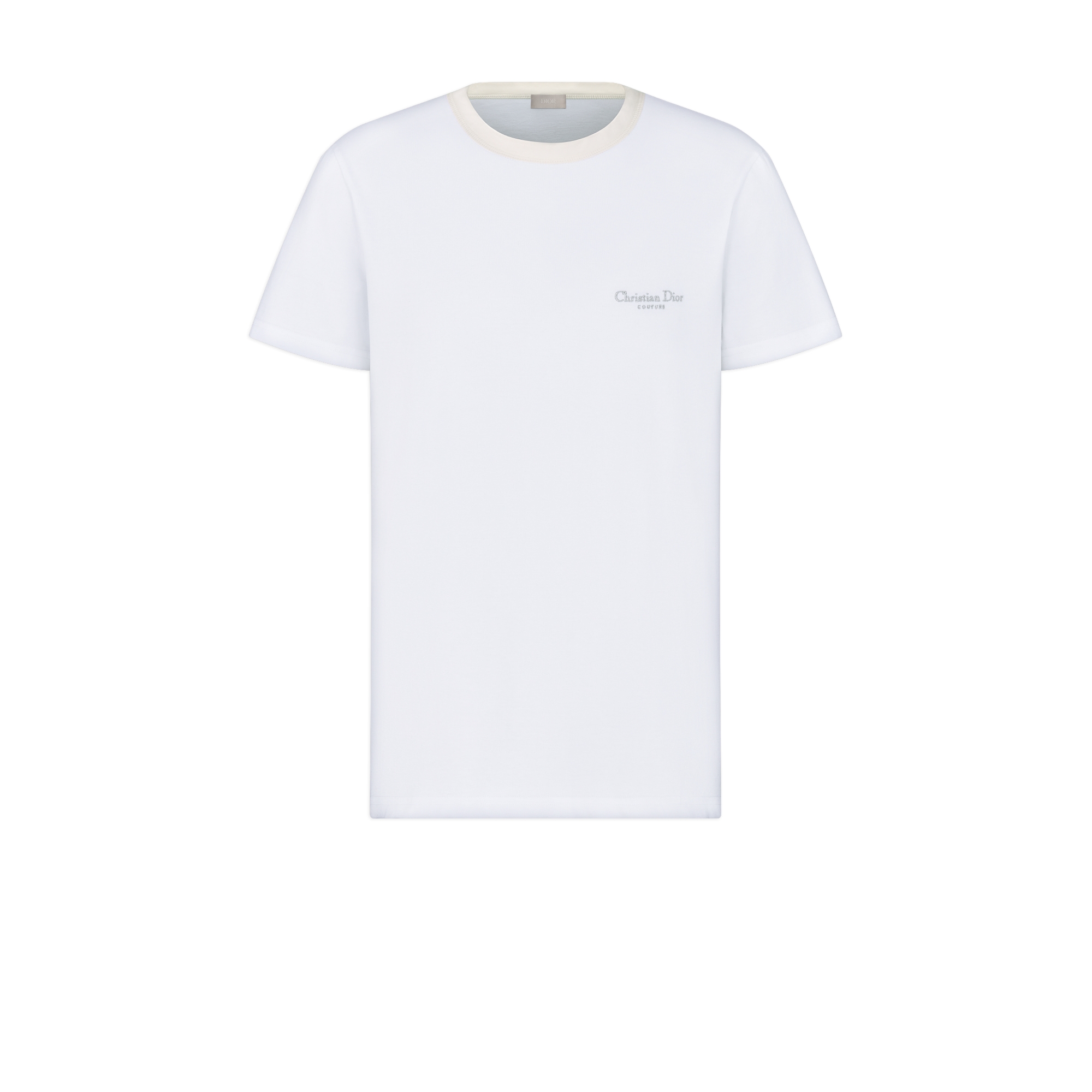 Christian Dior Couture T-Shirt, Regular Fit White Cotton Jersey E01
