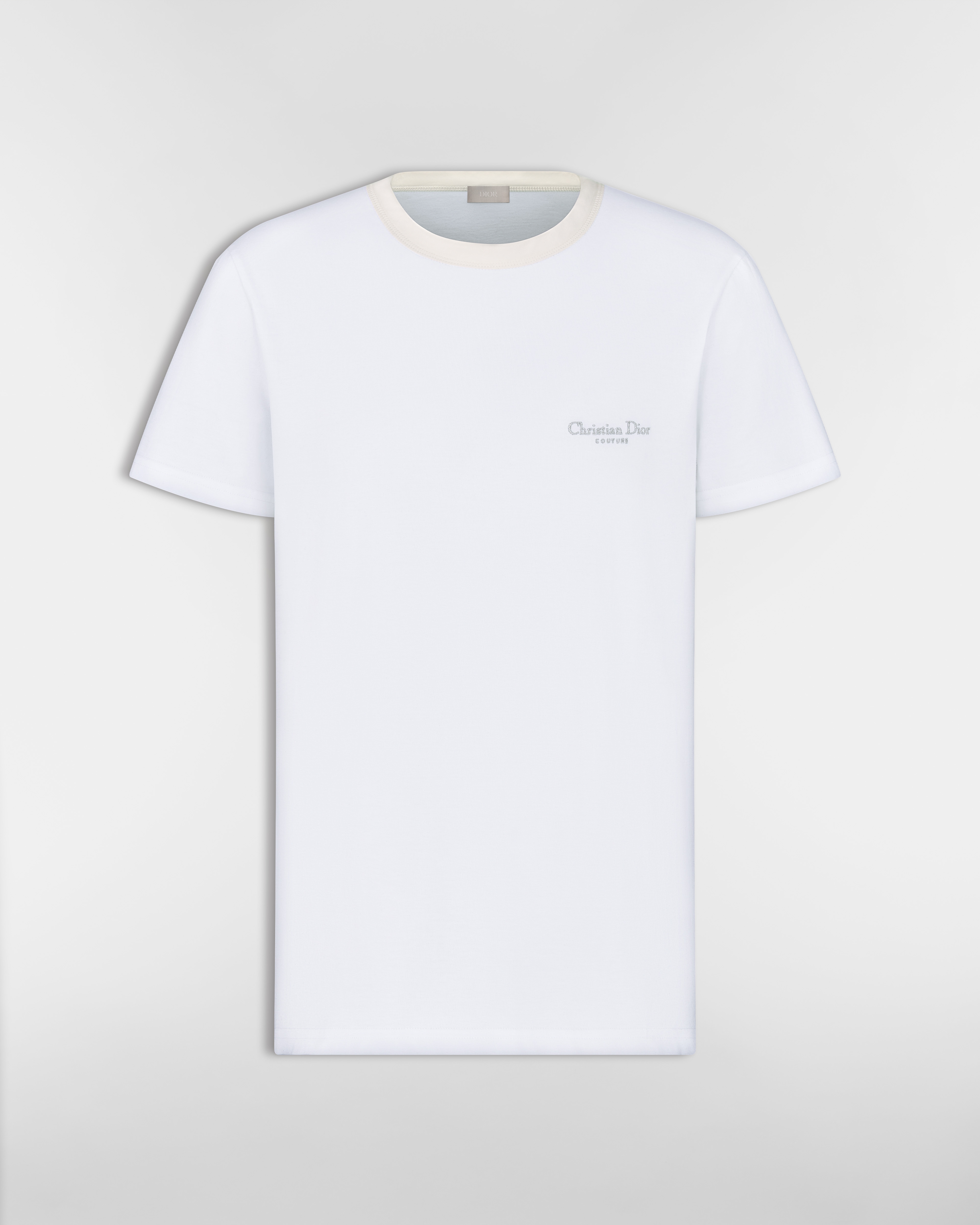 Camiseta Christian Dior Couture, corte regular Punto de algodón blanco E01