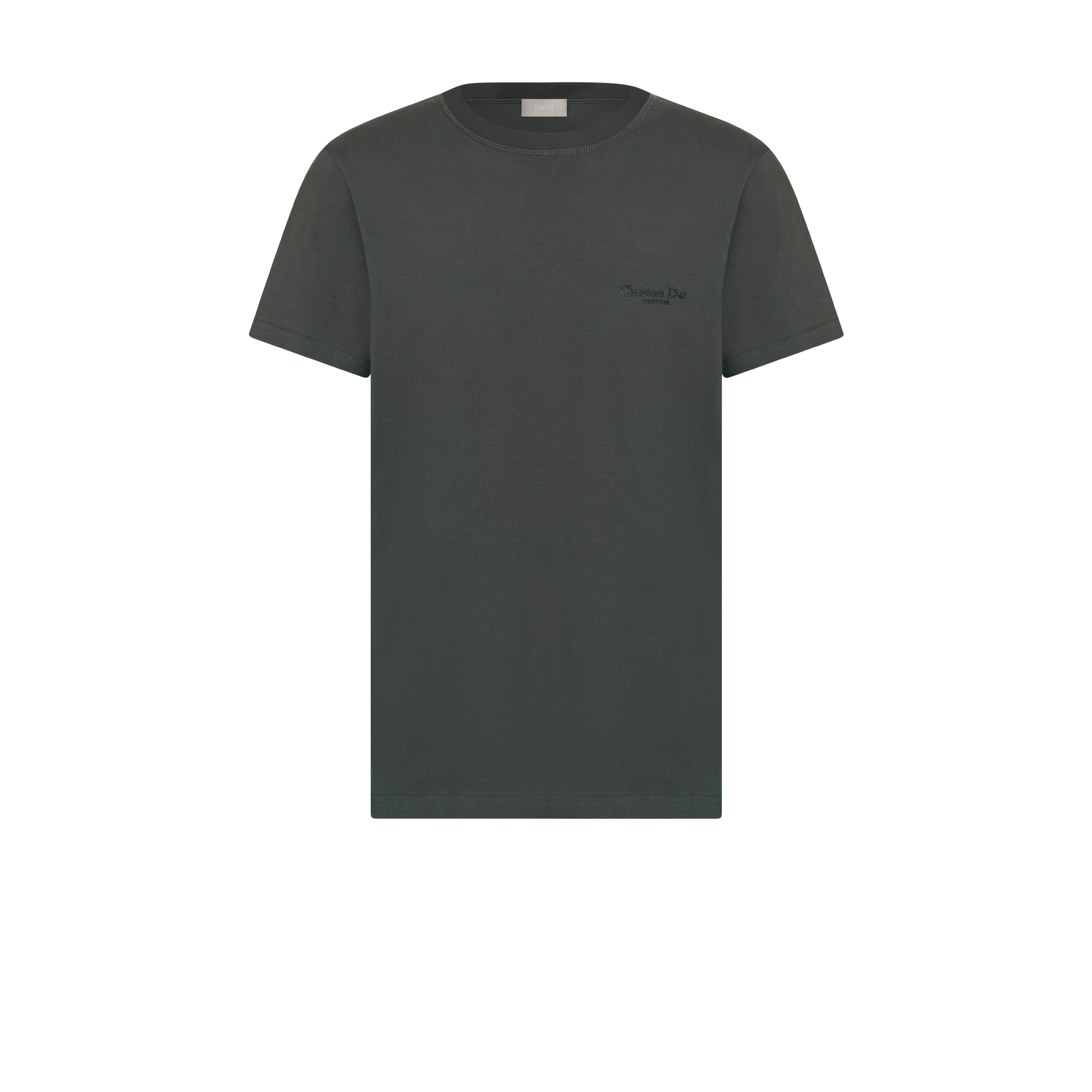 Christian Dior Couture T-Shirt, Regular Fit Gray Cotton Jersey E01