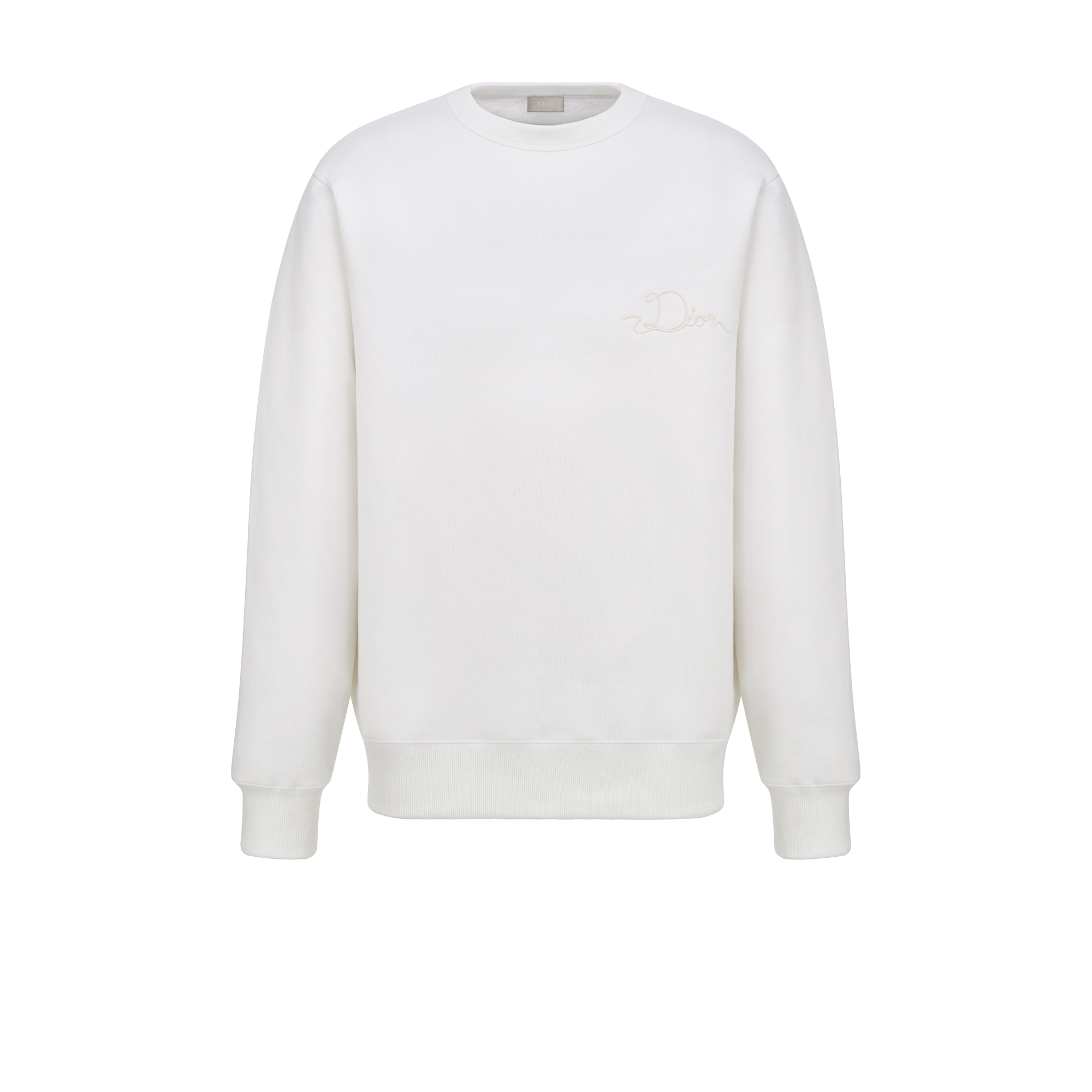 Sweatshirt Dior Ribbon Molleton de coton blanc E01