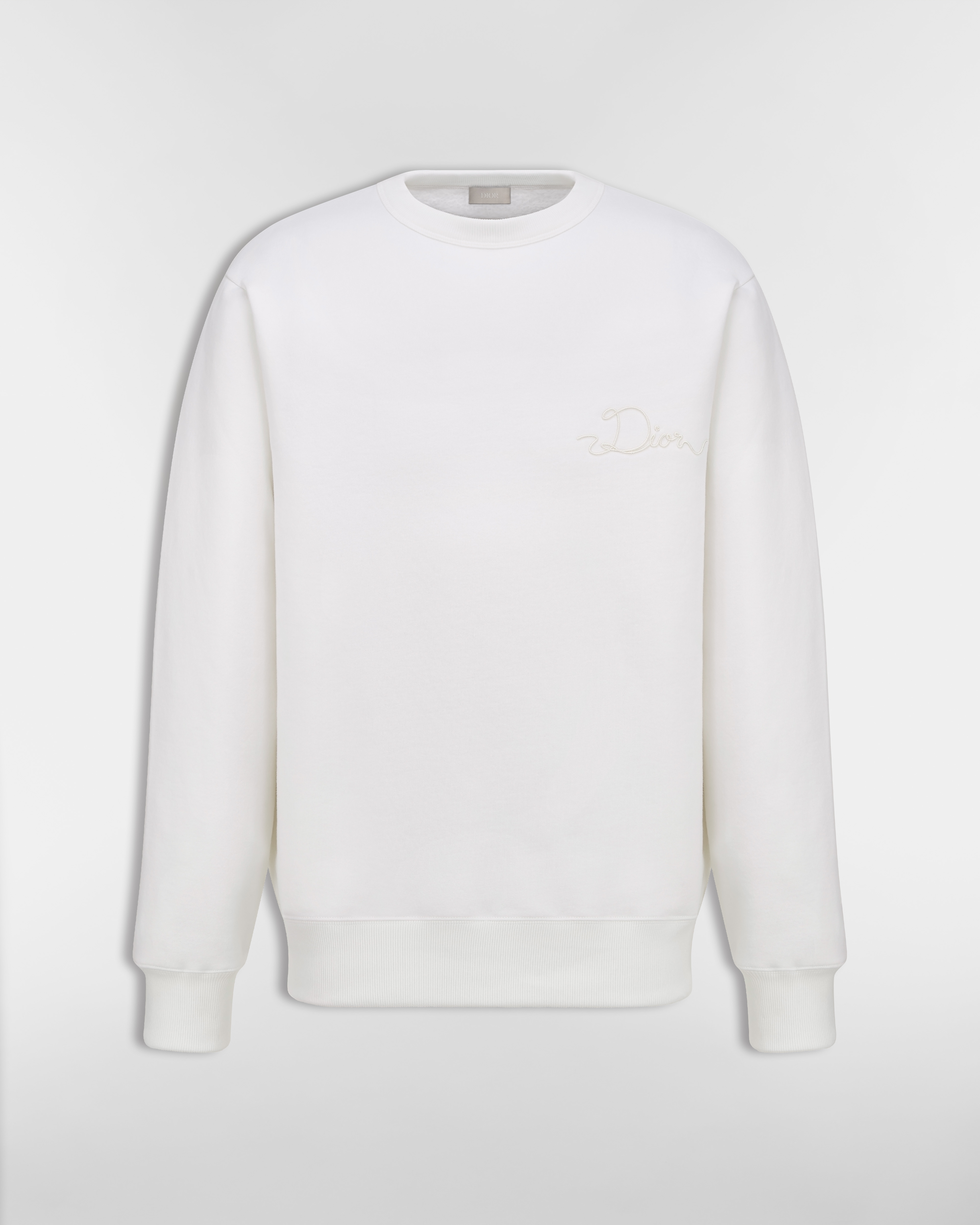 Sweatshirt Dior Ribbon Molleton de coton blanc E01