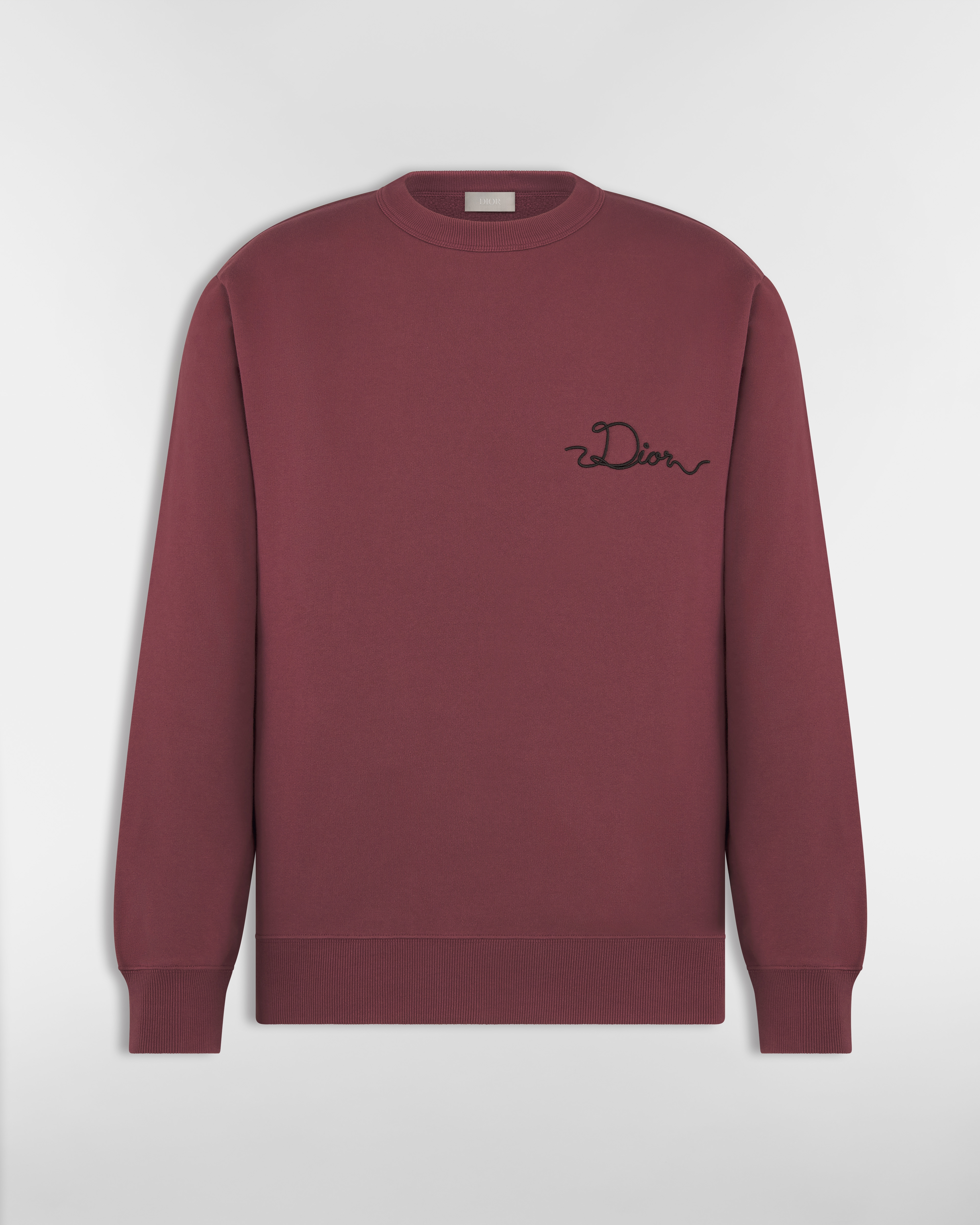 Sweatshirt Dior Ribbon Molleton de coton bordeaux E01