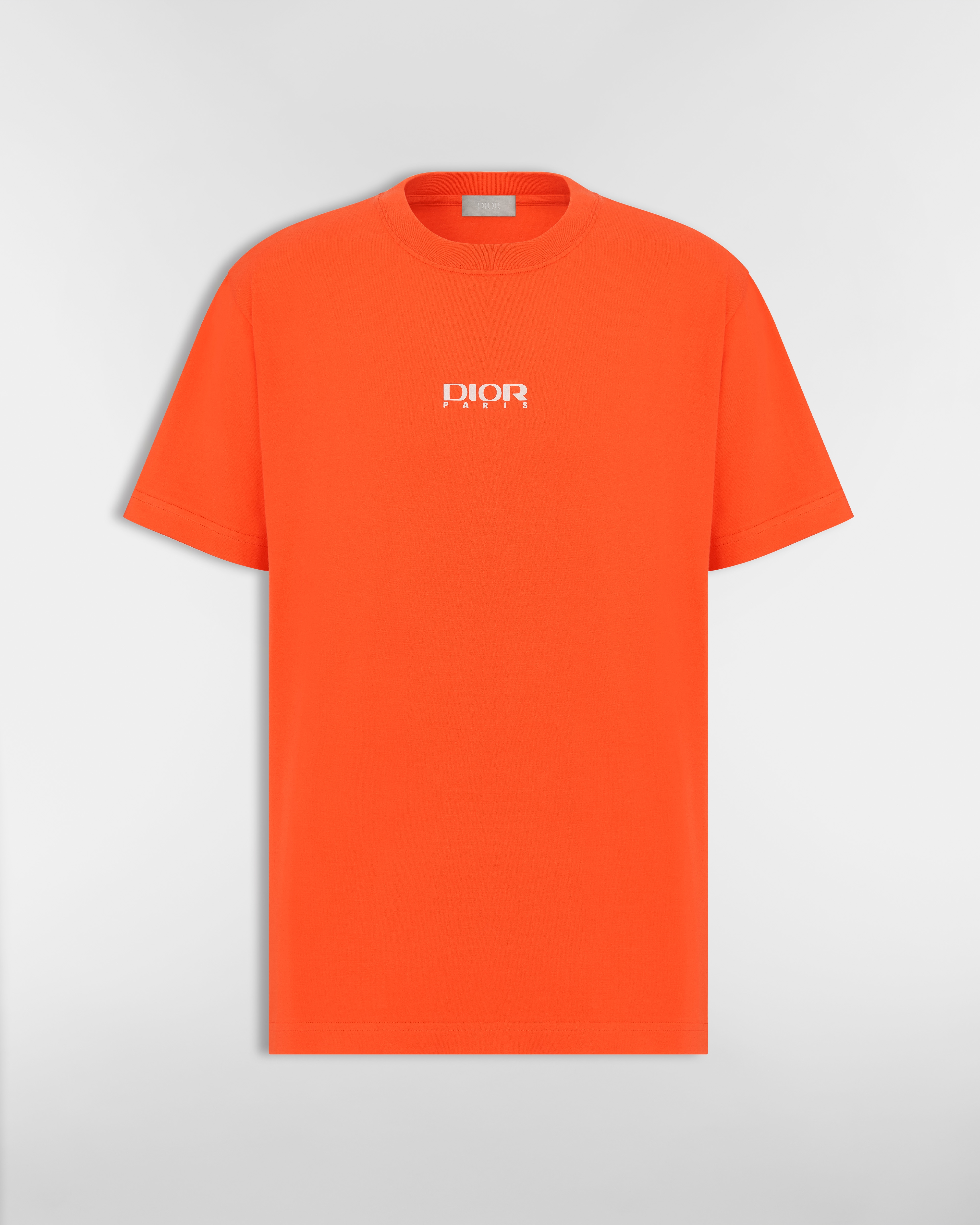 DIOR AND DESCENTE T-Shirt, Relaxed Fit Orange Cotton Jersey E01