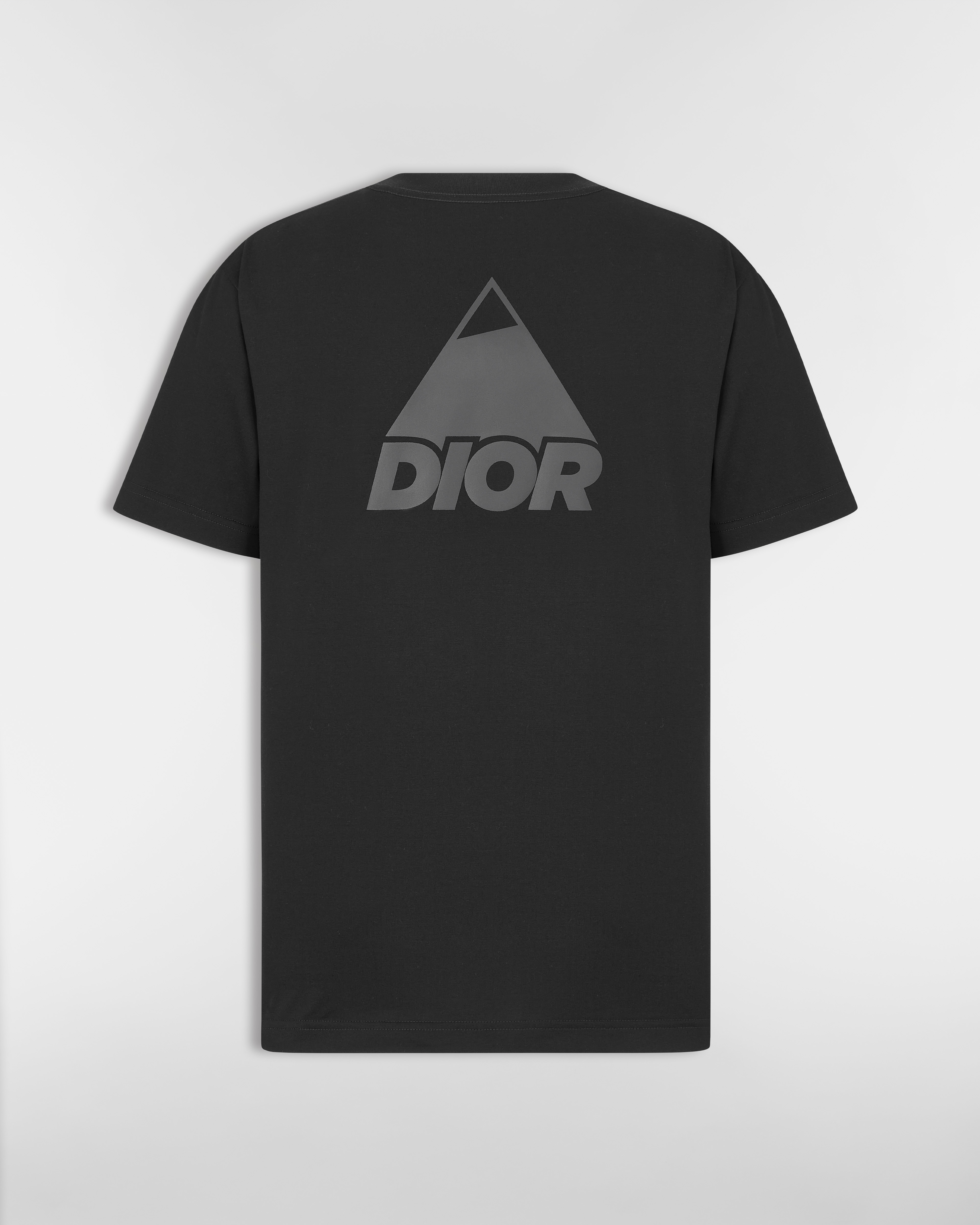 DIOR AND DESCENTE T-Shirt, Relaxed Fit Black Cotton Jersey E08