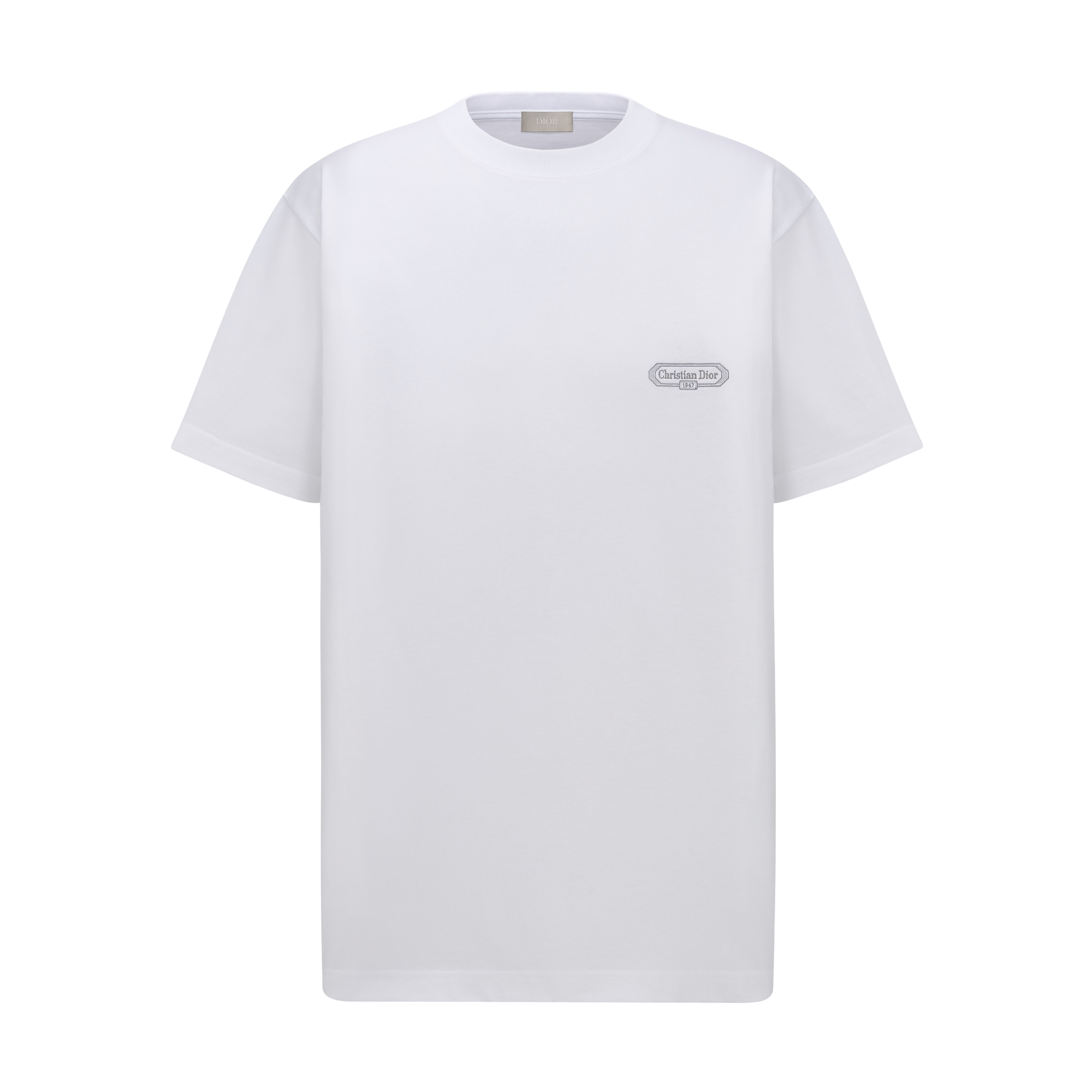 CD Box T-Shirt, Relaxed Fit White Cotton Jersey E01