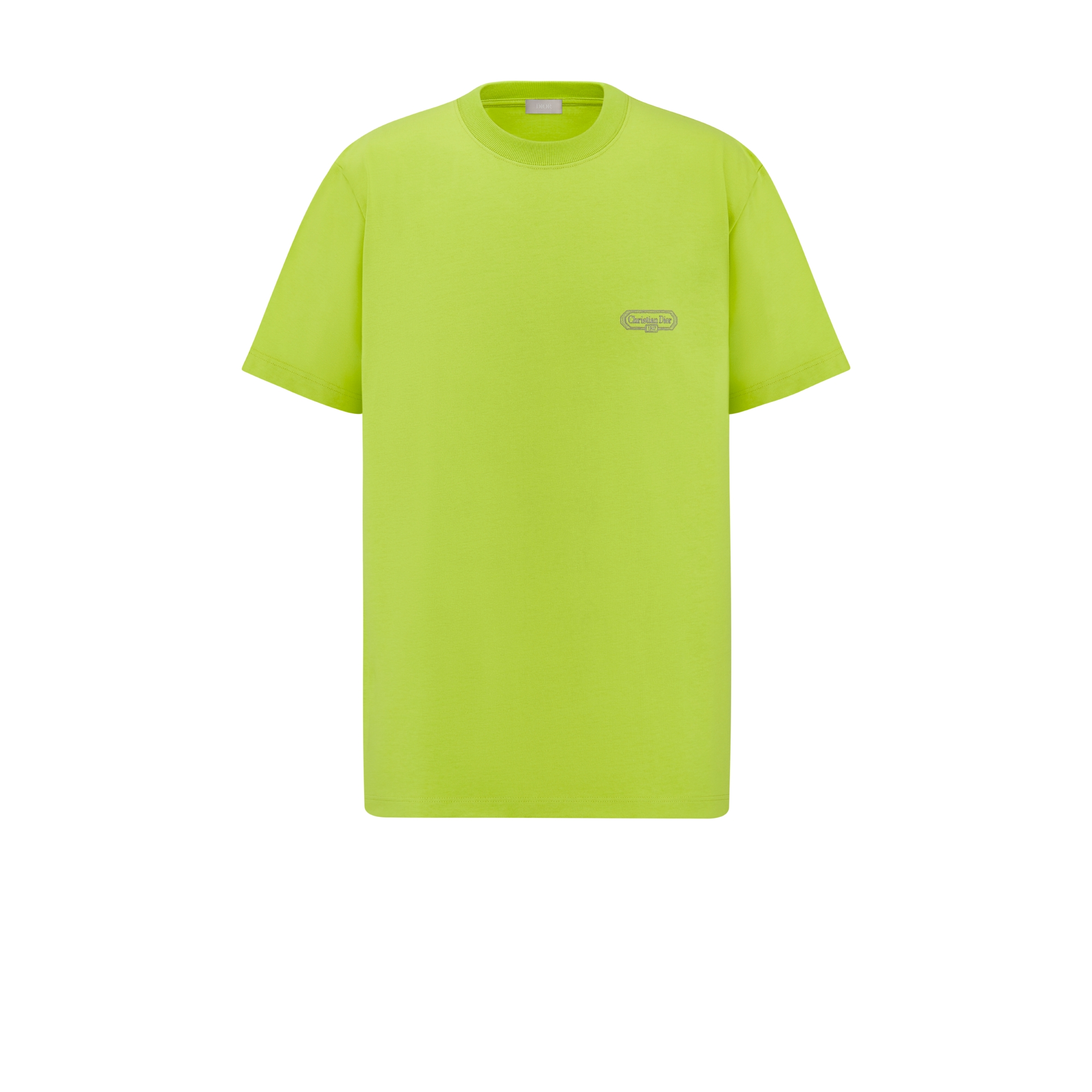 Camiseta CD Box, corte casual Jérsei de algodão verde E01